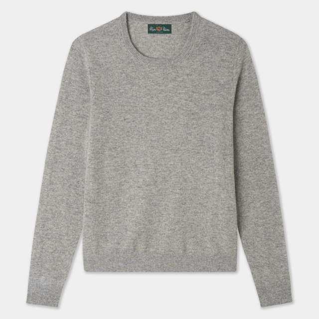 ALAN PAINE 12G 長袖クルーネックニット 121B60_IVY【WOMENS】