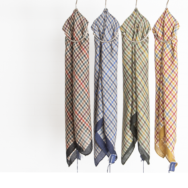 VINCENZO MIOZZA 65×65 カシミヤシルク スカーフ JF049520 【UNISEX