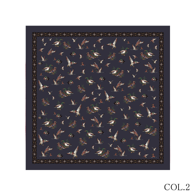 VINCENZO MIOZZA 65×65 カシミヤシルク スカーフ JF049588 【UNISEX