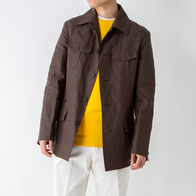 超爆安 JKP663 リネンサファリジャケット CORDINGS 【MENS】 Mashimo | ジャケット・アウター
