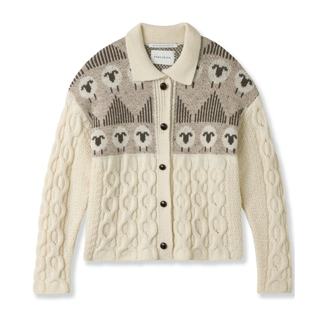 WC51137 PEREGRINE MERINO WOOL MEGAN SHEEP CARDIGAN | MASHIMO＆CO