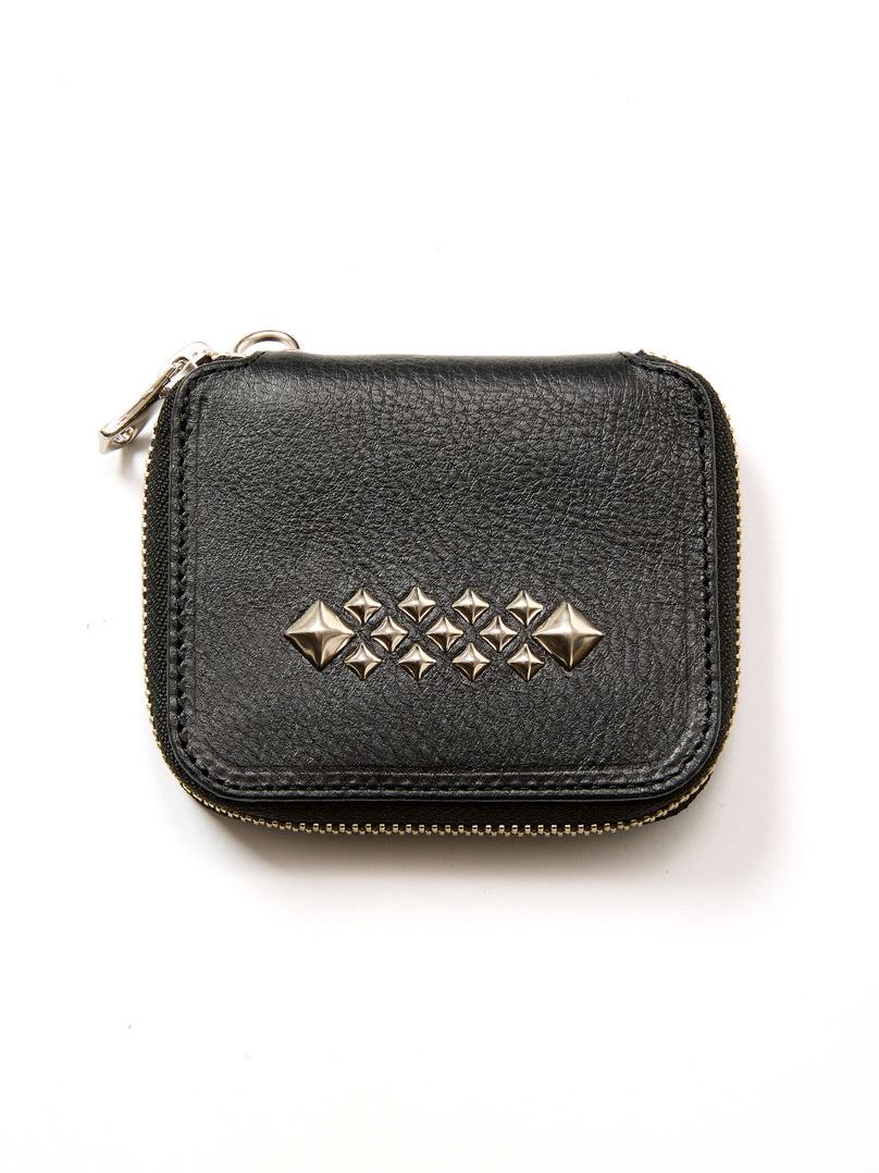 CALEE   「STUDS LEATHER ZIP MULTI WALLET」　レザージップマルチウォレット