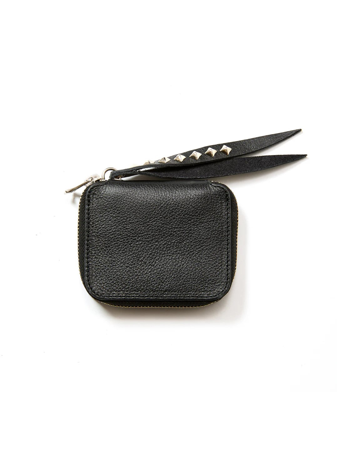 CALEE   「PLANE LEATHER ZIP MULTI WALLET ＜STUDS CHARM＞」　レザージップマルチウォレット