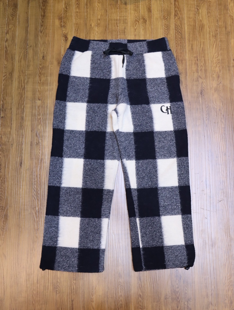 CAPTAINS HELM　　「#BLOCK CHECK FLEECE PANTS」  　フリース ワイドイージーパンツ