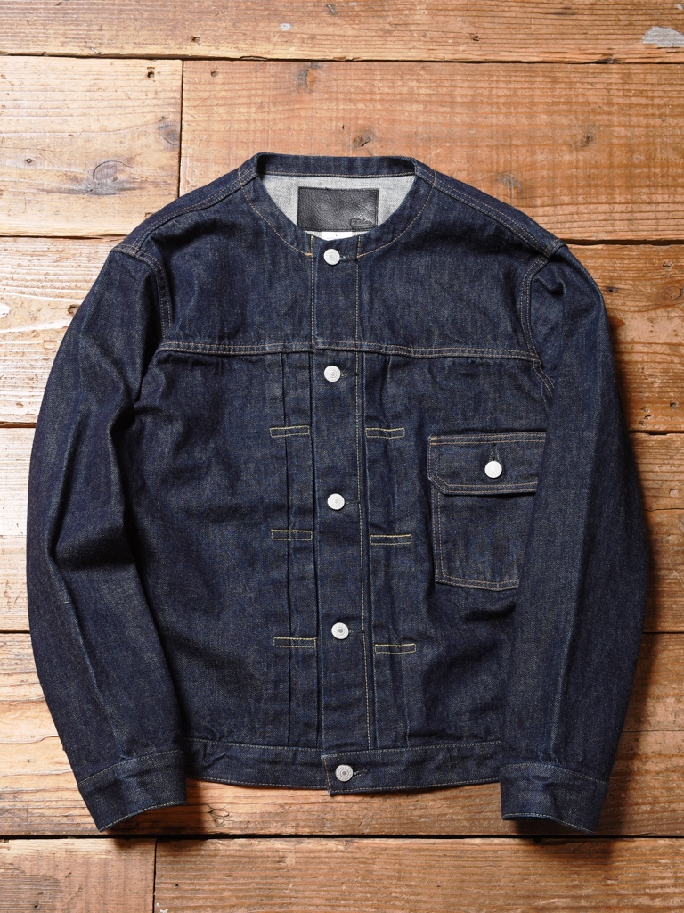 CALEE 「1st TYPE NO COLLAR DENIM JACKET 」 1st タイプ ノーカラーデニムジャケット MASH/UP