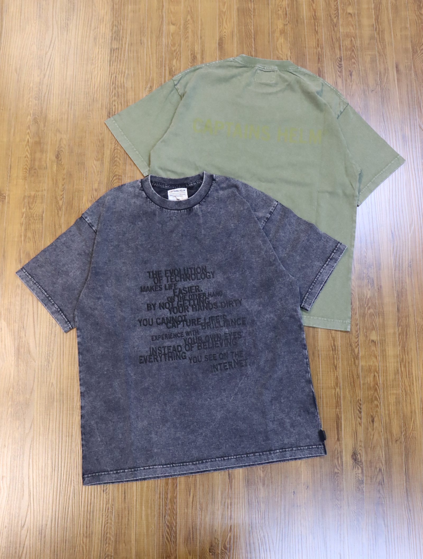 CAPTAINS HELM　「#RUNNING FORM SS TEE」   ピグメントダイ プリントティーシャツ