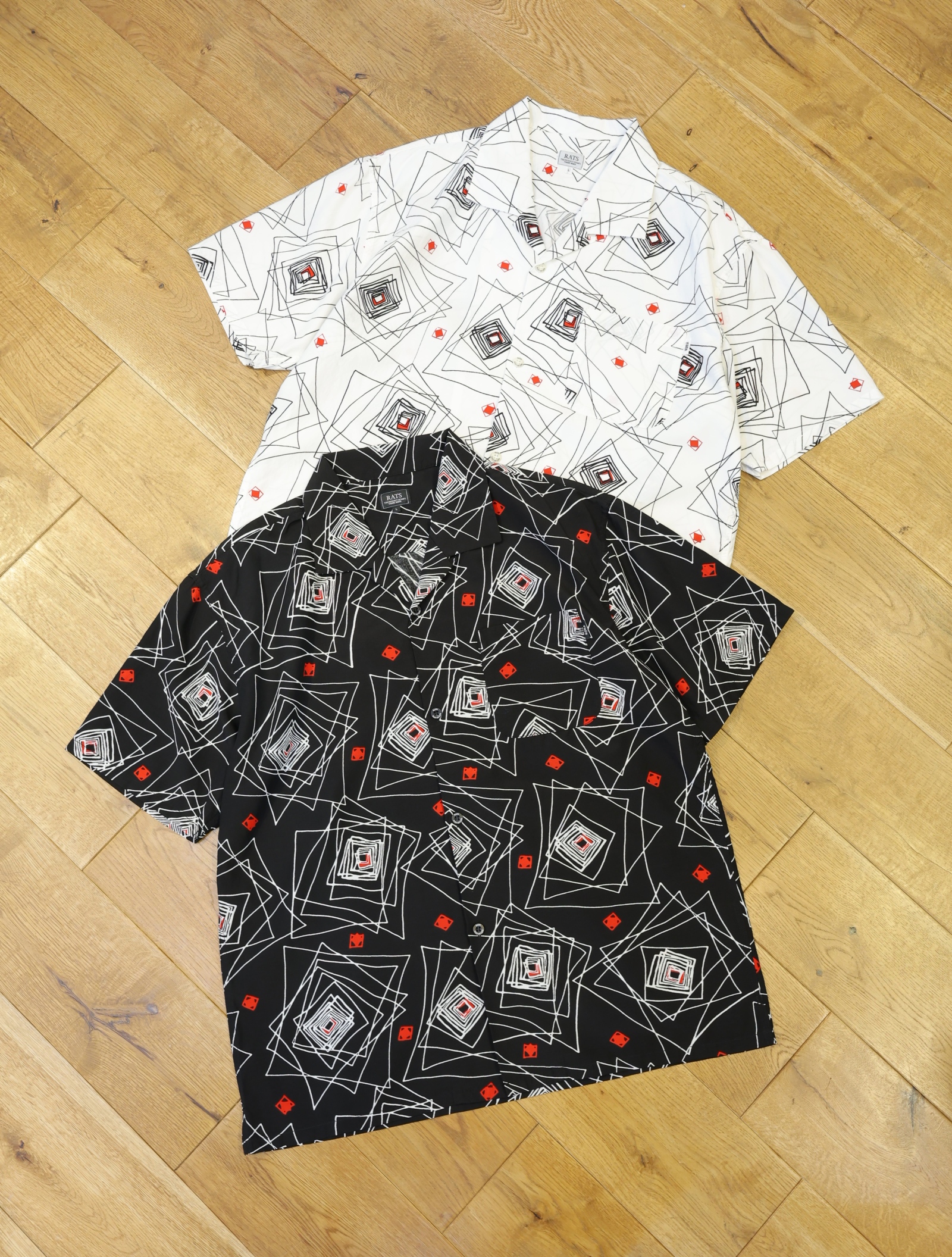 RATS　「GEOMETRIC S/S SHIRT」　オープンカラーシャツ