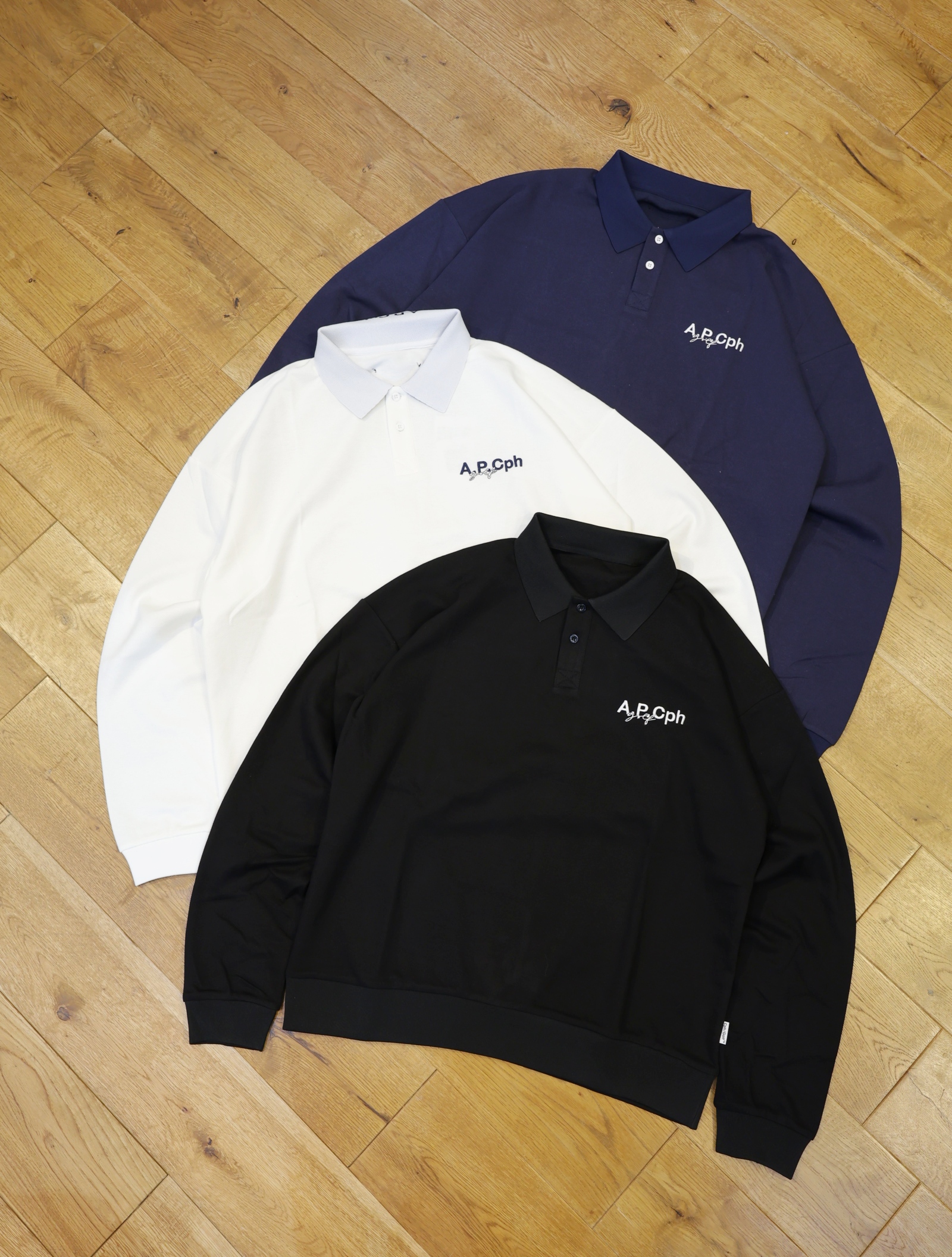 A.P.C.Golf × CAPTAINS HELM GOLF　　「A.P.Cph/Golf L/S POLO PULLOVER」 　プルオーバーポロシャツ