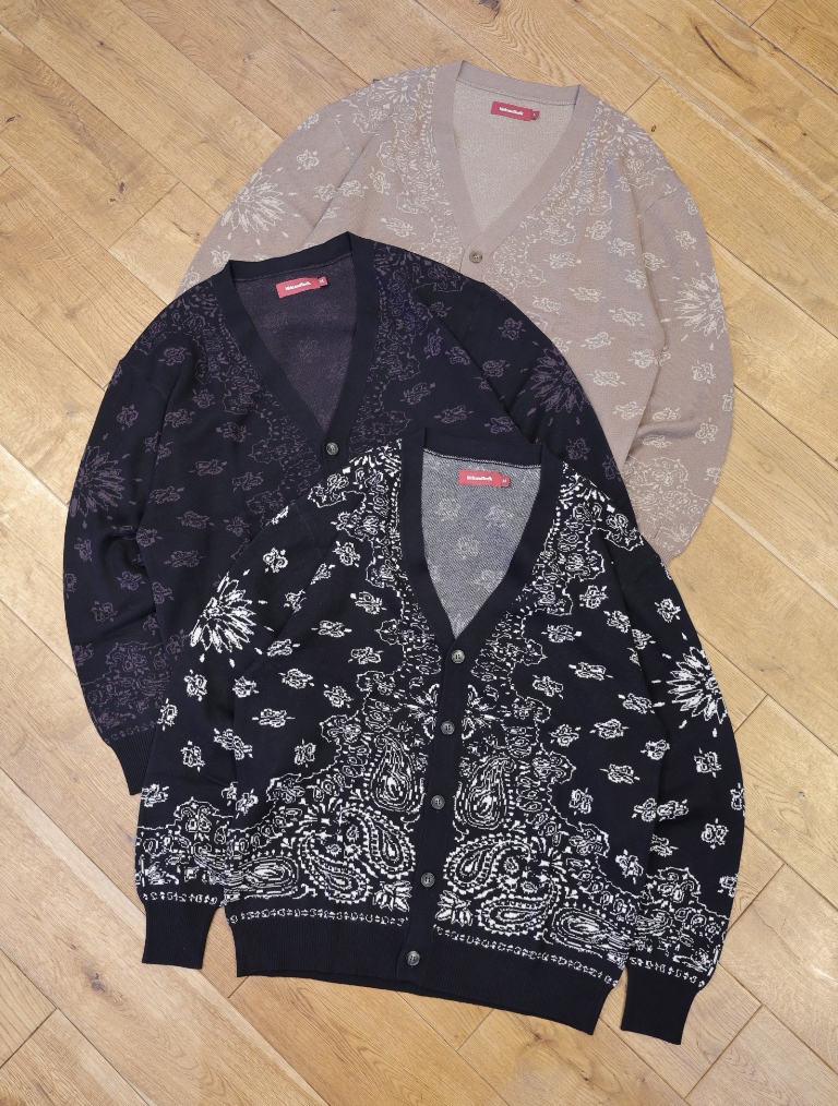 Hide and Seek　「Bandana Cardigan」　ジャガード コットンニットカーディガン