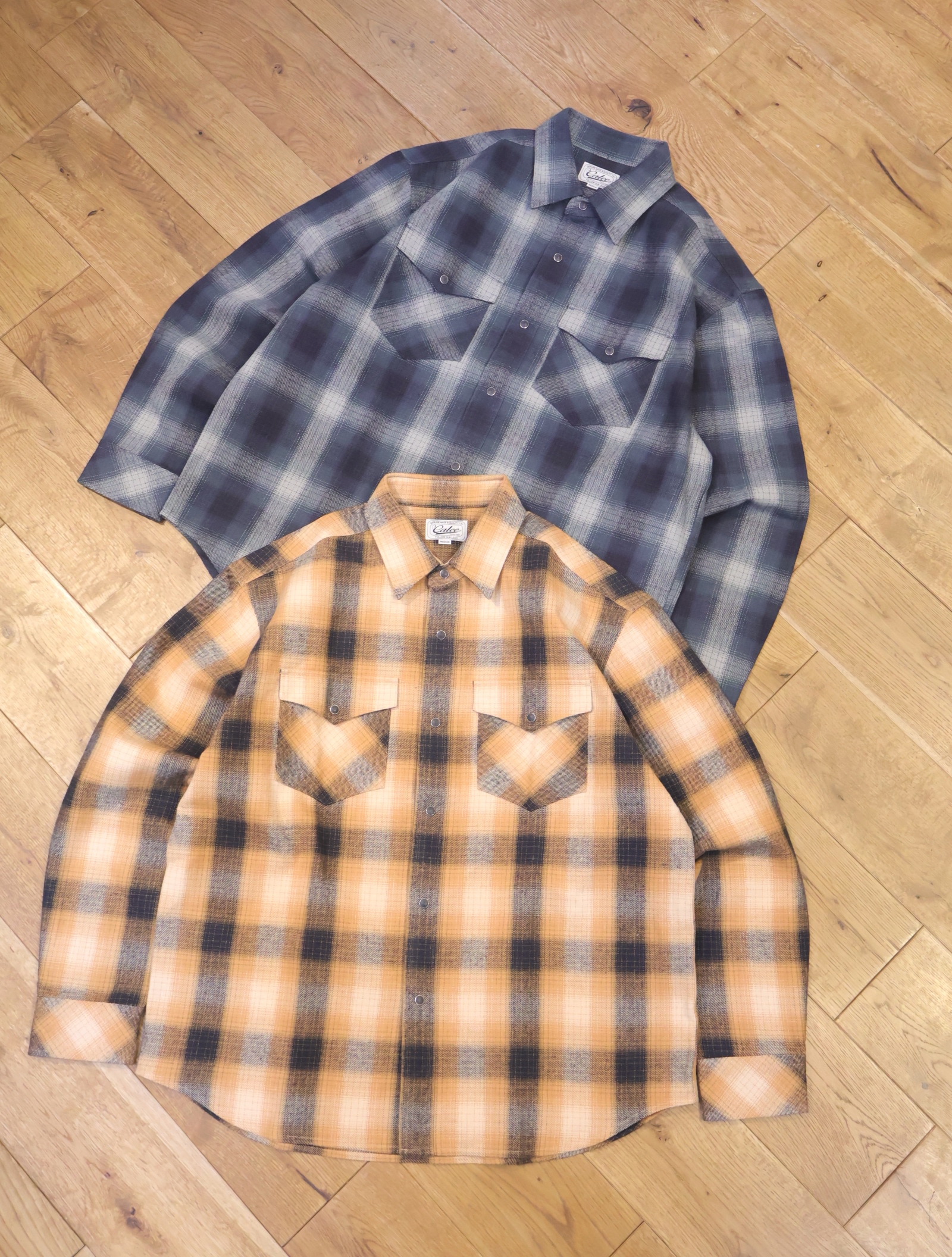 CALEE 　「OMBRE CHECK WESTERN L/S SH 」  オンブレーチェックシャツ