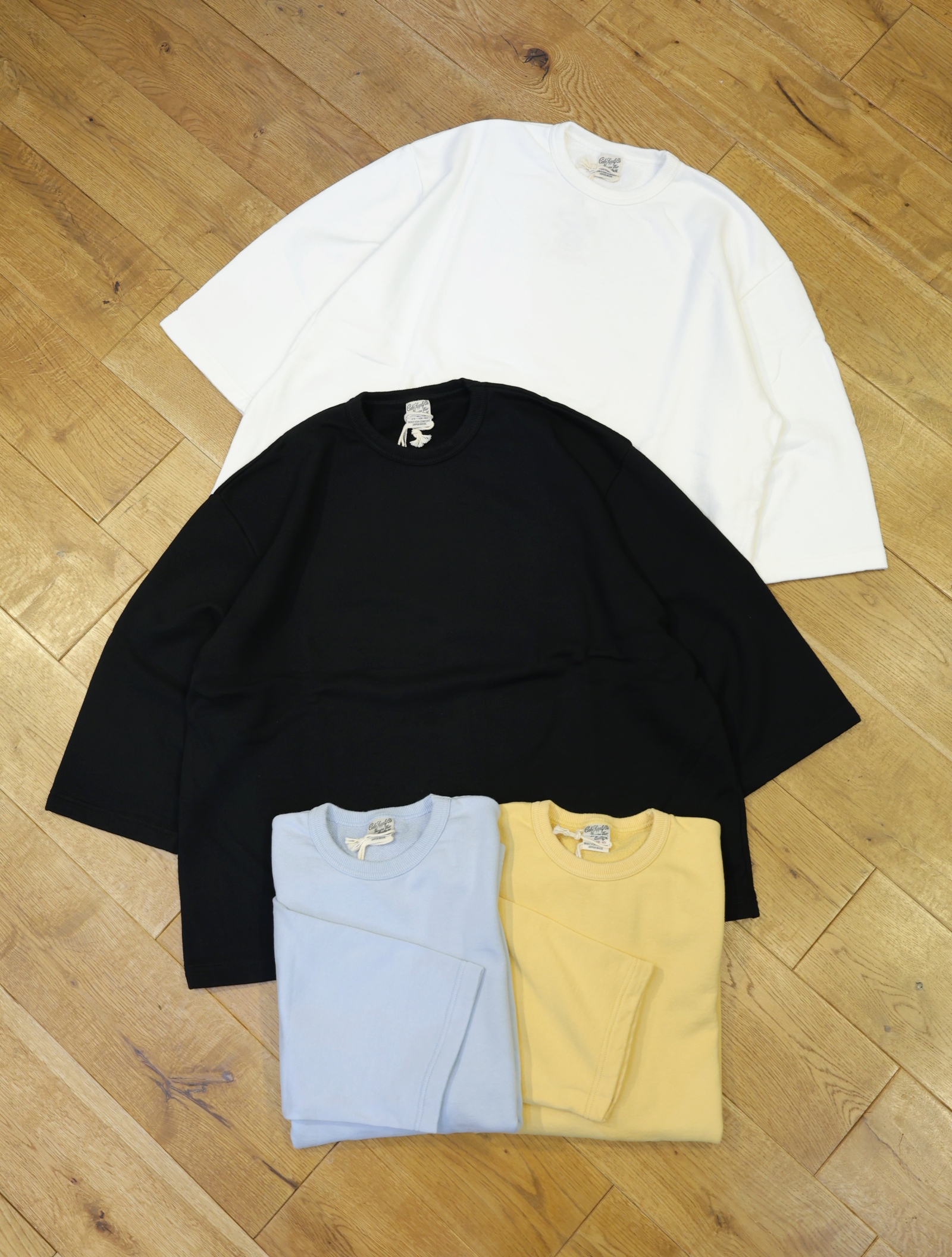 CALEE　　「8 LENGTH CREW NECK SW」　8分袖 クルーネックスウェット