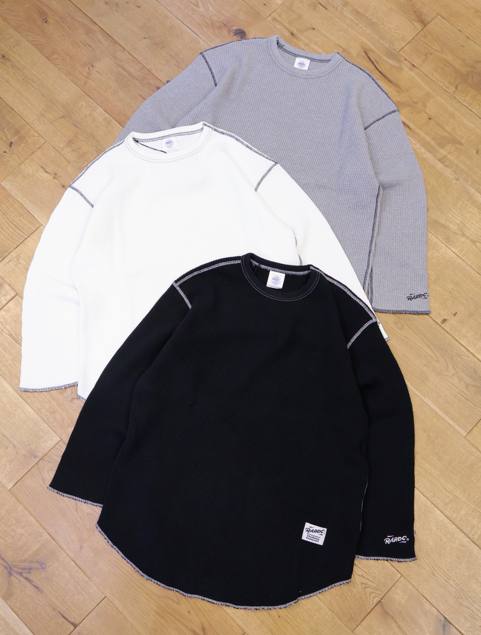 ROUGH AND RUGGED 　「ODD WAFFLE」　7分袖 ワッフルティーシャツ