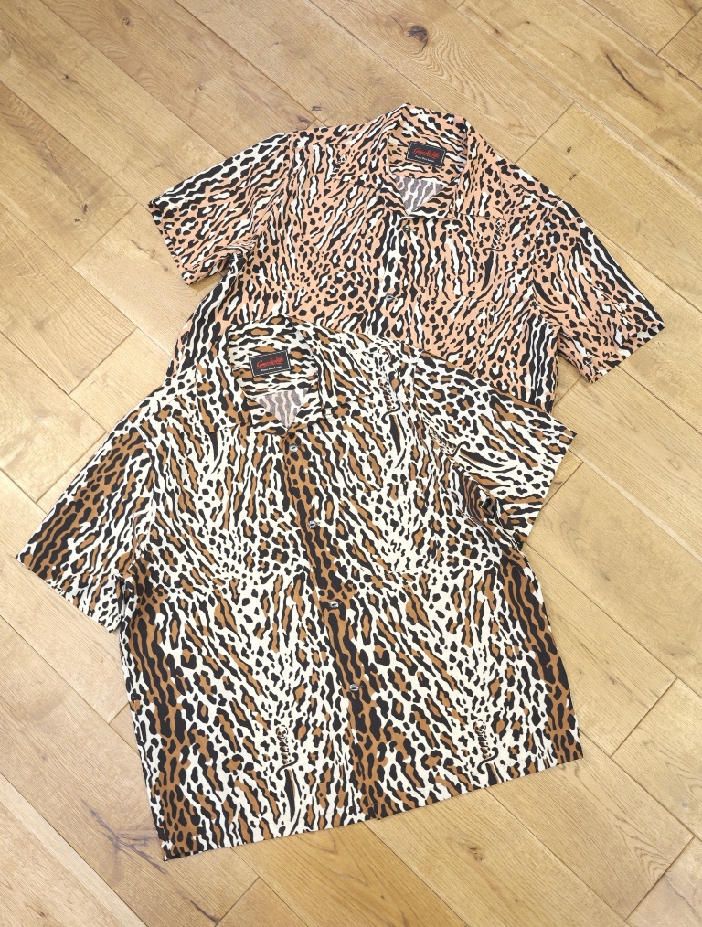 GANGSTERVILLE　　 「LEOPARD DAGGER - S/S SHIRTS」　オープンカラーシャツ