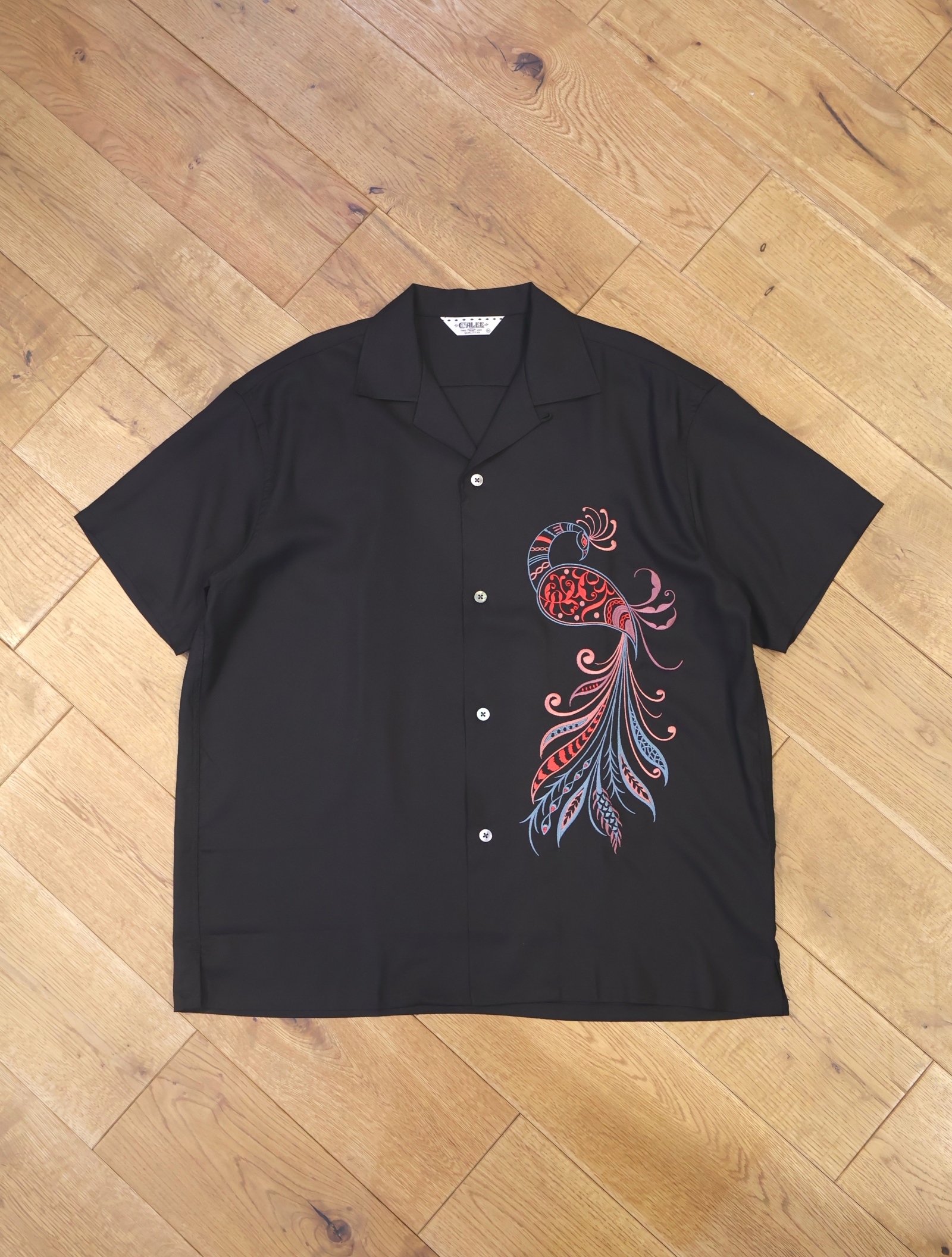 【EXCLUSIVE ITEM !! 】 CALEE × MIHO MURAKAMI　　「EMBROIDERY SH ＜EXCLUSIVE＞ 」    オープンカラーレーヨンシャツ