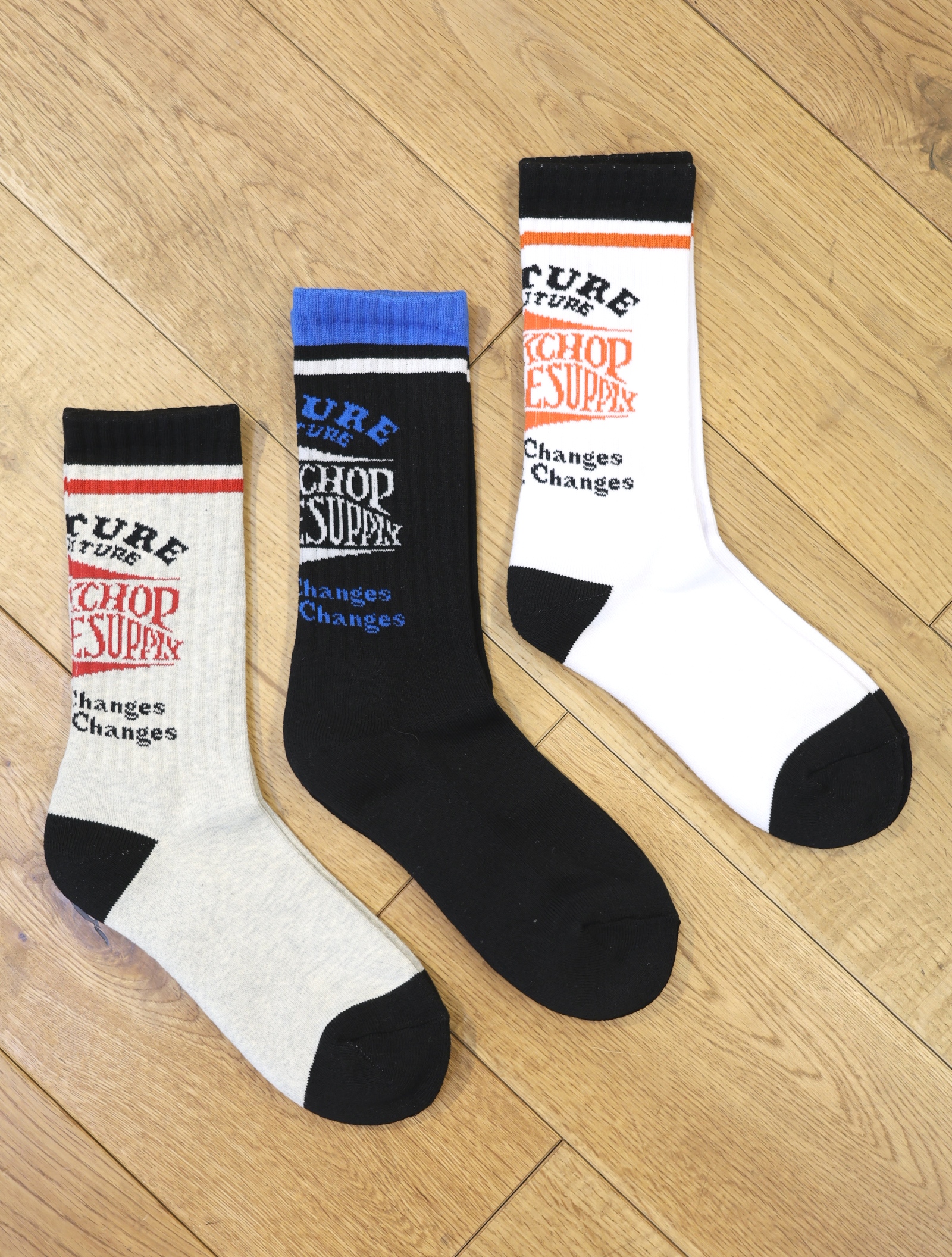 【4月26日 発売！】PORKCHOP GARAGE SUPPLY　「WAVE LOGO SOX」 　ソックス