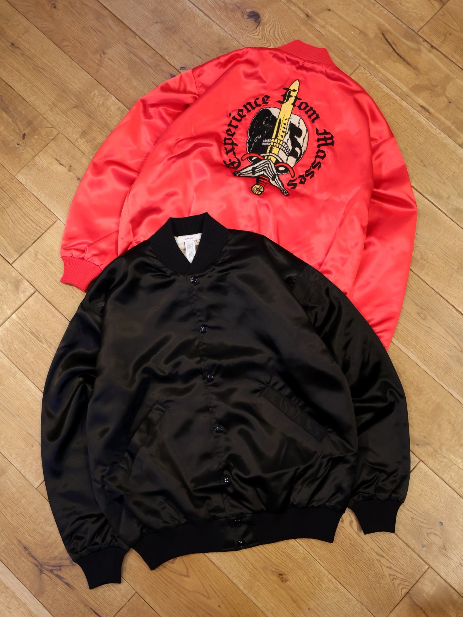 MASSES　　「SATIN JKT」　サテン スポーツジャケット