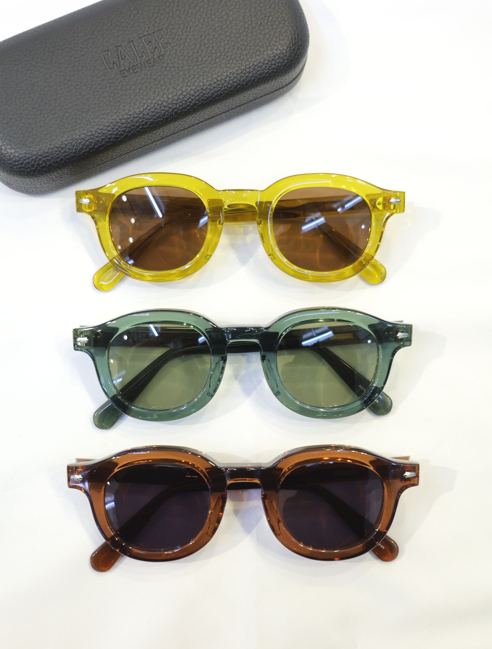 CALEE  「B/W TYPE WIDE RIM GLASSES ＜BEER COLOR＞」　B/Wタイプ グラッシーズ