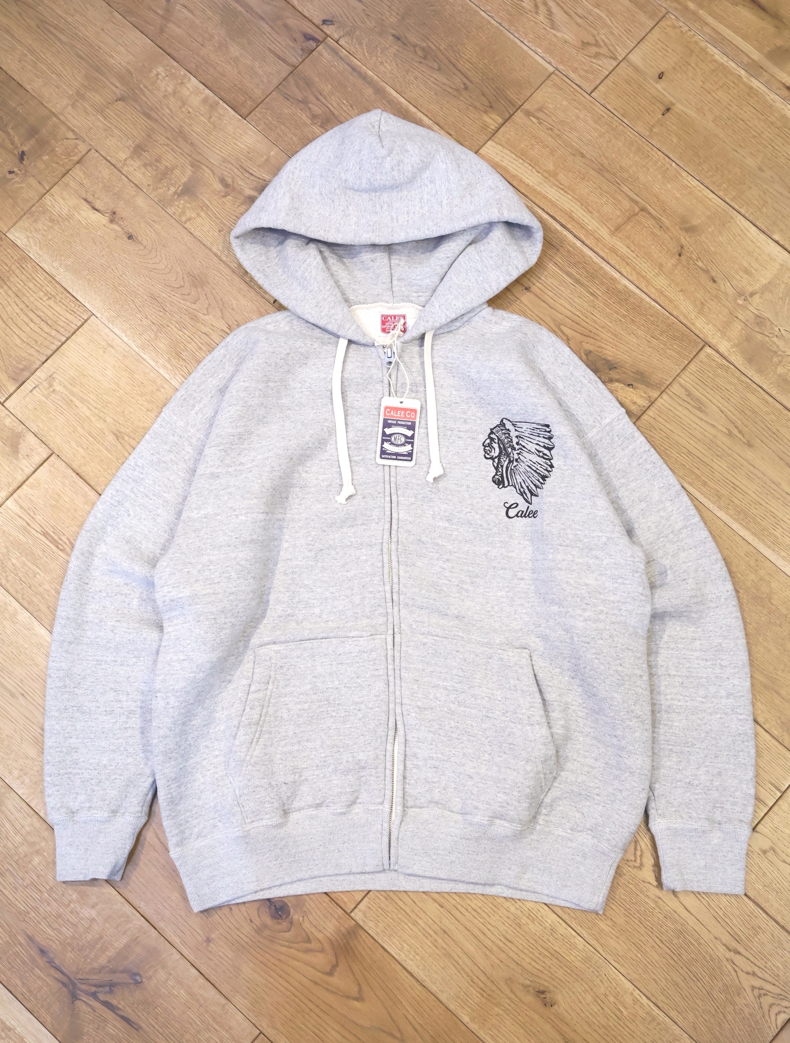 CALEE 　 「TOMPKIN’S LOOP TYPE 40’S ZIP HD」    スウェットジップフーディー