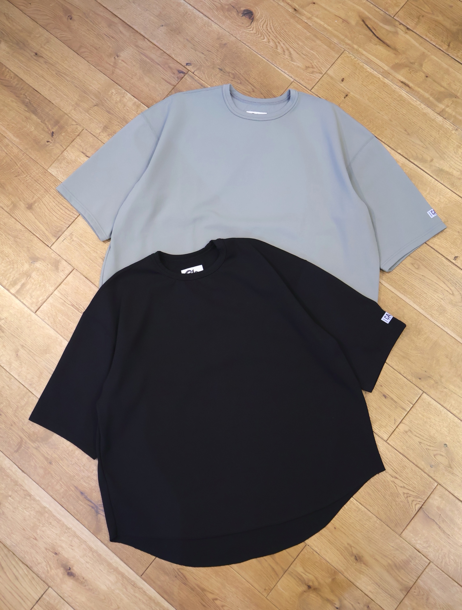 CALEE 　 「MULTI WAY 5 LENGHT BACK MESH CS」    バックメッシュ5分袖カットソー