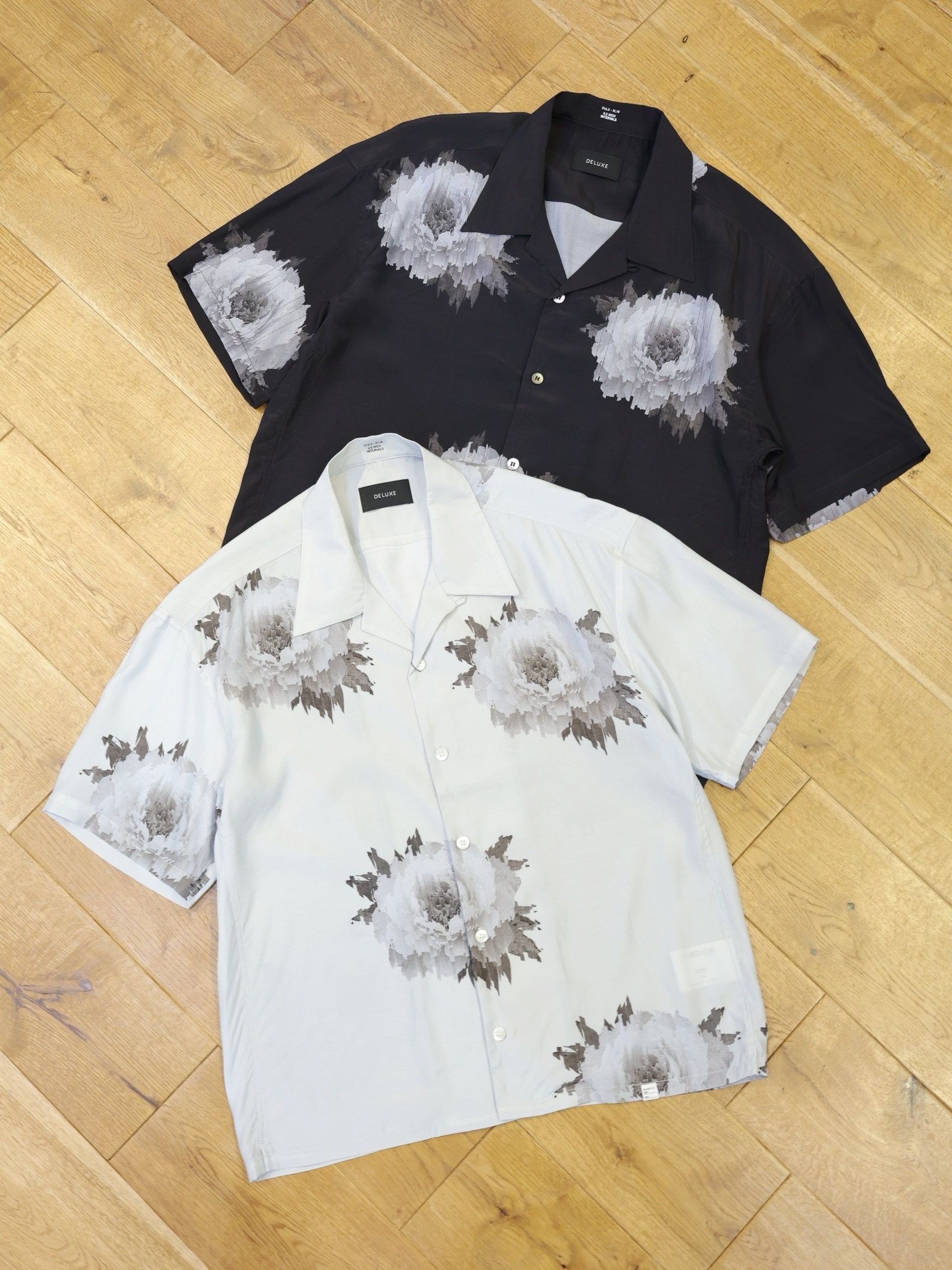 DELUXE x Kosuke Kawamura 　 「DELUXE x Kosuke Kawamura Flower shirts」　レーヨン オープンカラーシャツ