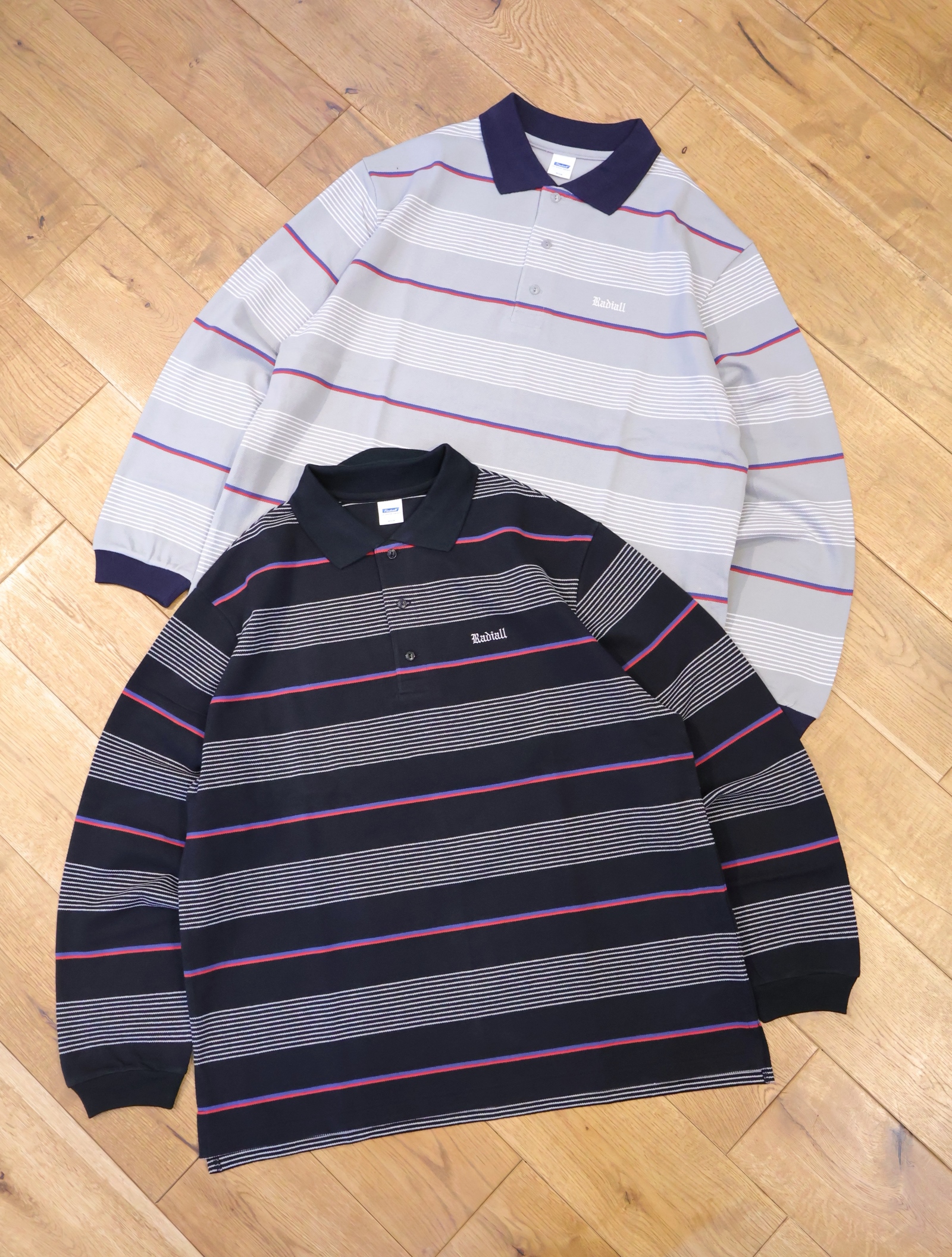 RADIALL　　「G-BODY - POLO SHIRT L/S」　 ボーダーロングスリーブポロシャツ