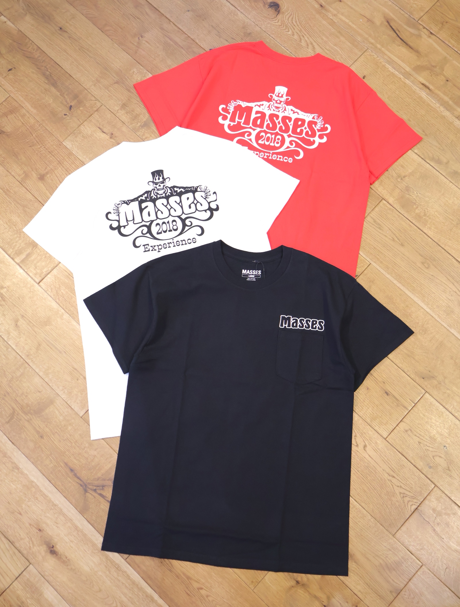 MASSES　　「T-SHIRT SKULL HAT」　　プリントポケットティーシャツ
