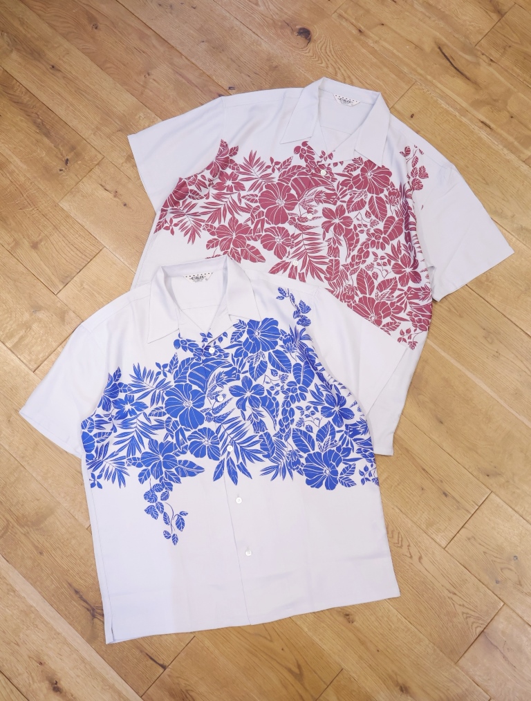 CALEE 　　「R/P PANEL PRINT ALOHA SH 」    オープンカラーアロハシャツ