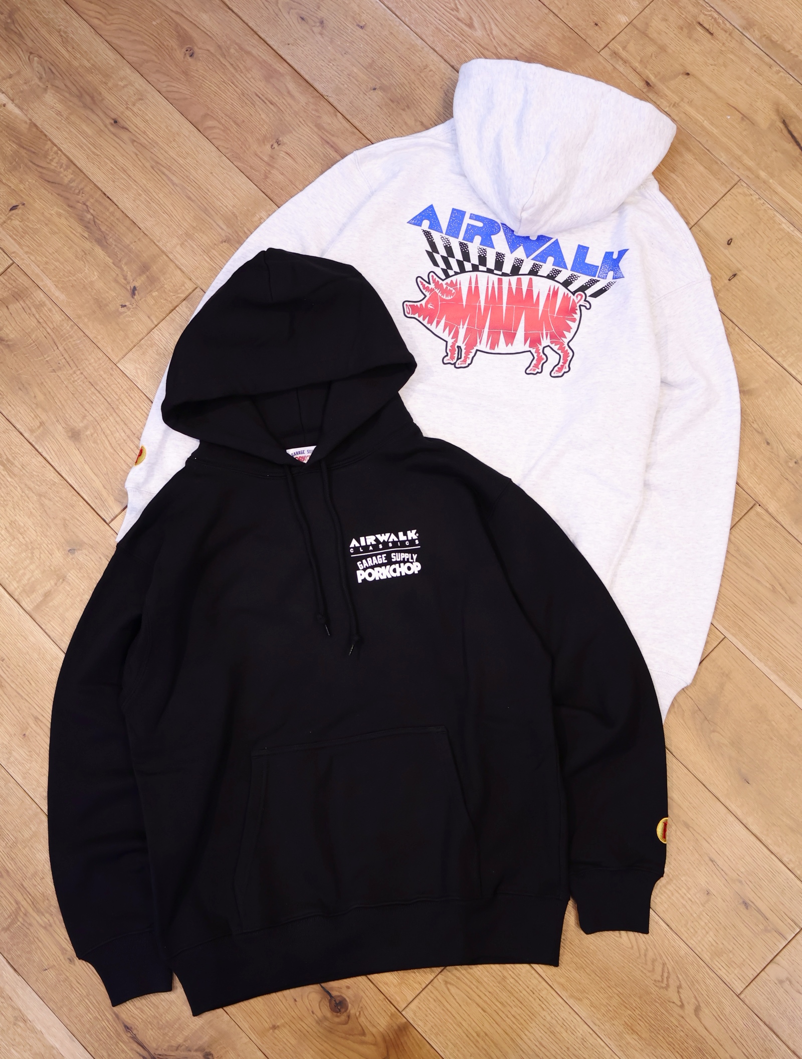 PORKCHOP GARAGE SUPPLY × AIRWALK　「AIR PORK HOODIE」 プルオーバー スウェットフーディー