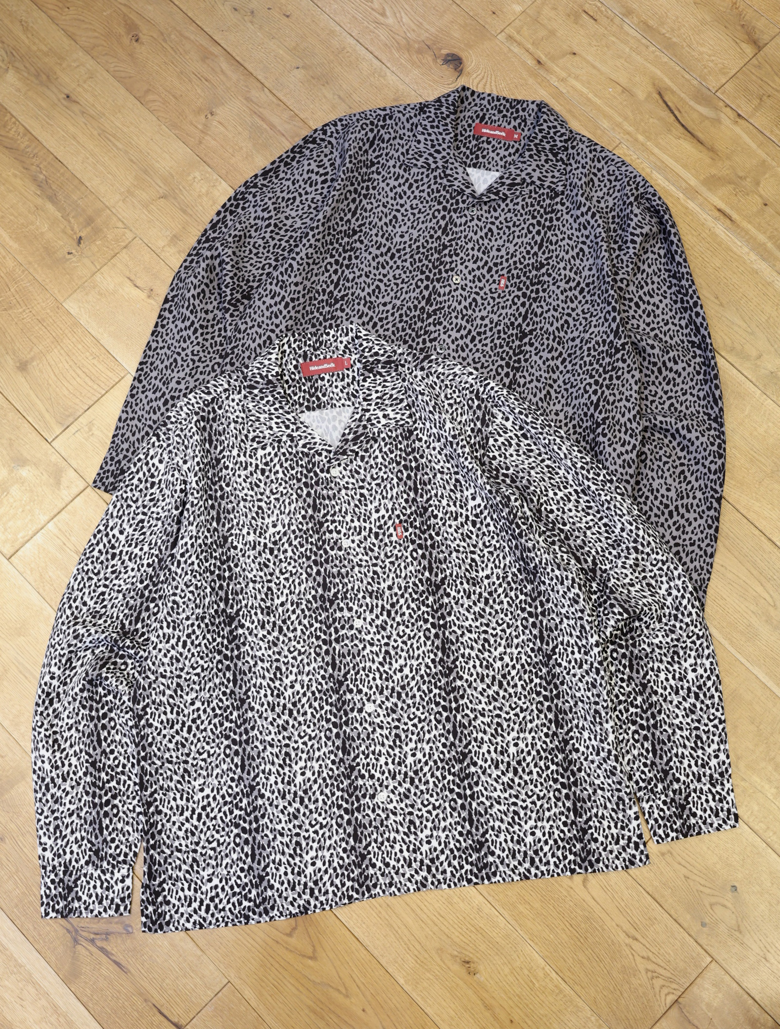 Hide and Seek　「Leopard L/S Shirt」　テンセル  オープンカラーシャツ