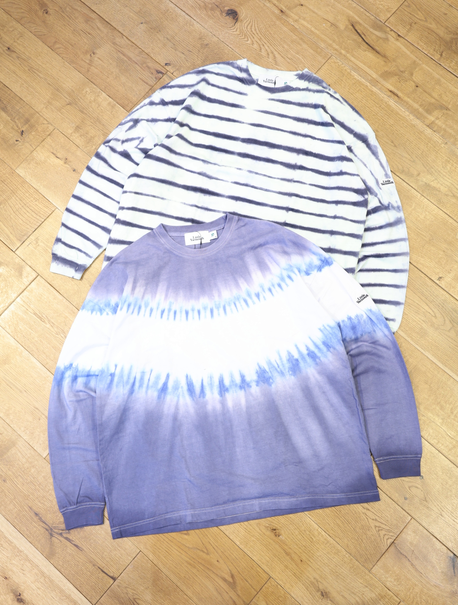 【4月28日 12時〜発売開始！】Little Yarmouth　 「Hand Dye Border LS」　タイダイボーダー ロングスリーブティーシャツ