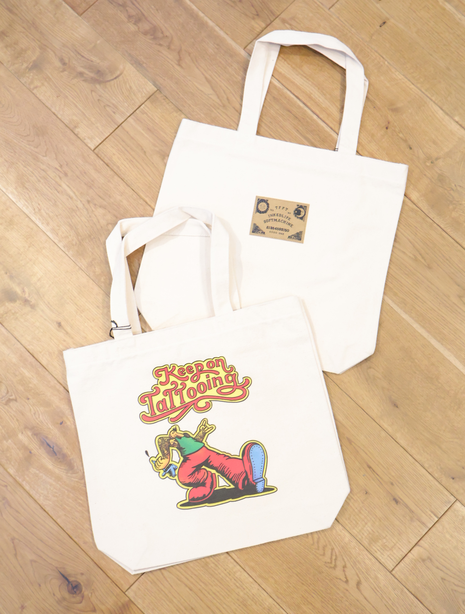 SOFTMACHINE　　「KEEP ON TATTOOING TOTE」　キャンバストートバッグ