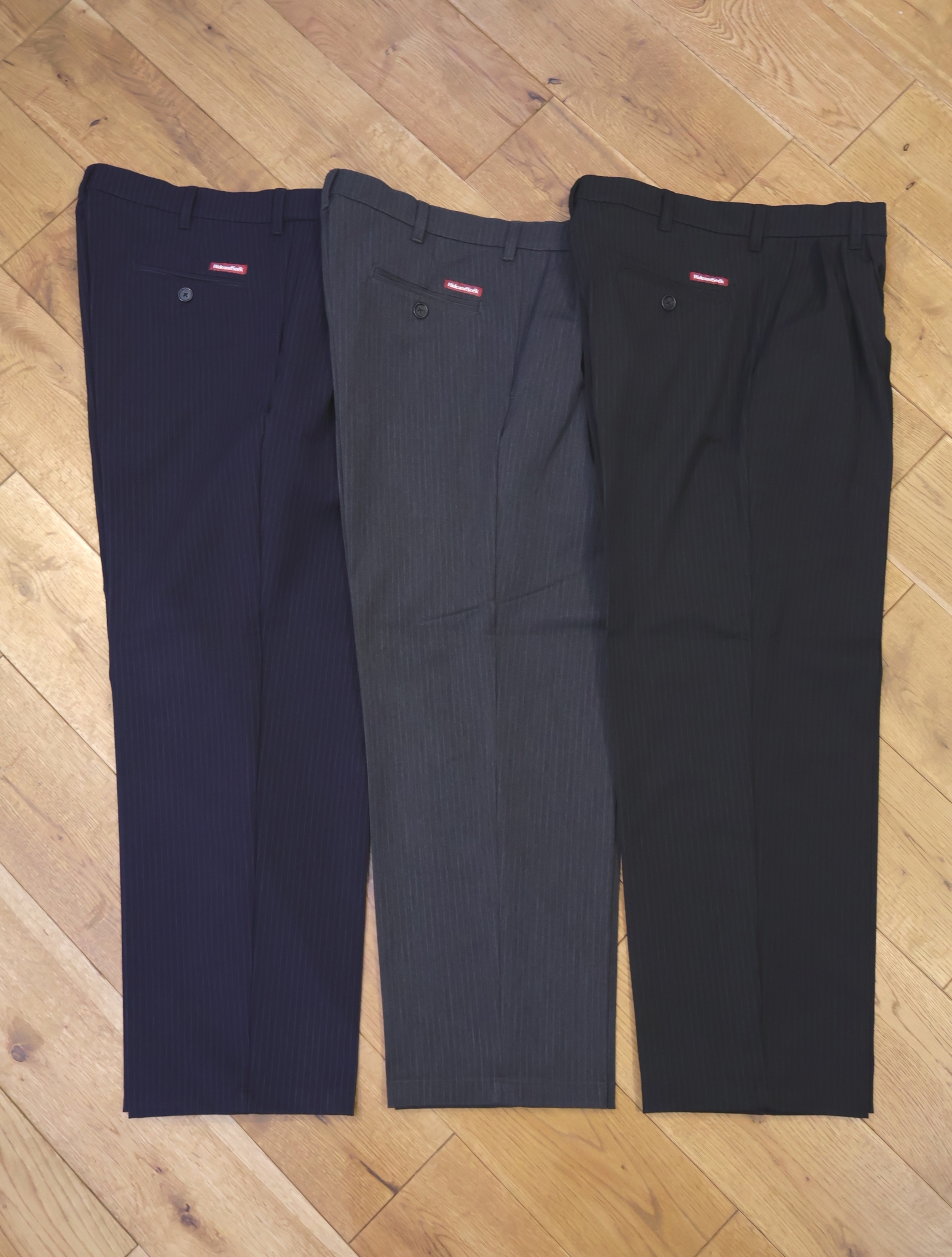 Hide and Seek　「Striped Tuck Slacks（Heavy25aw）」　ストライプ 2タック スラックスパンツ