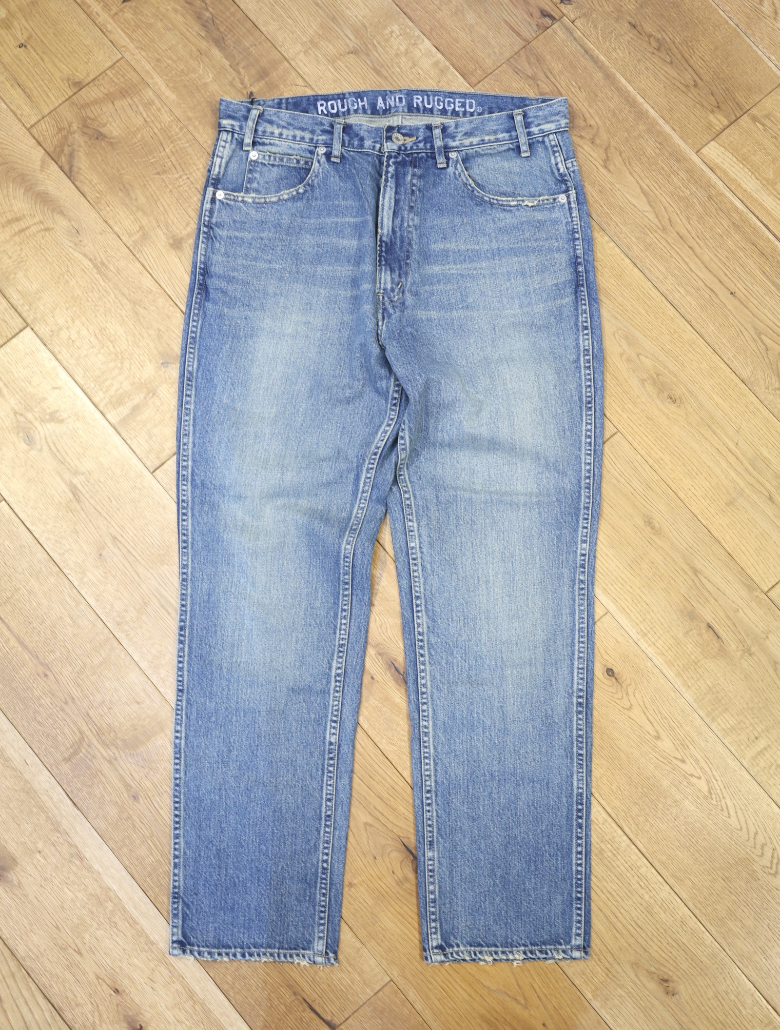 ROUGH AND RUGGED　「CROWN -FOUL ver-」　ウォッシュ加工 5ポケットデニムパンツ