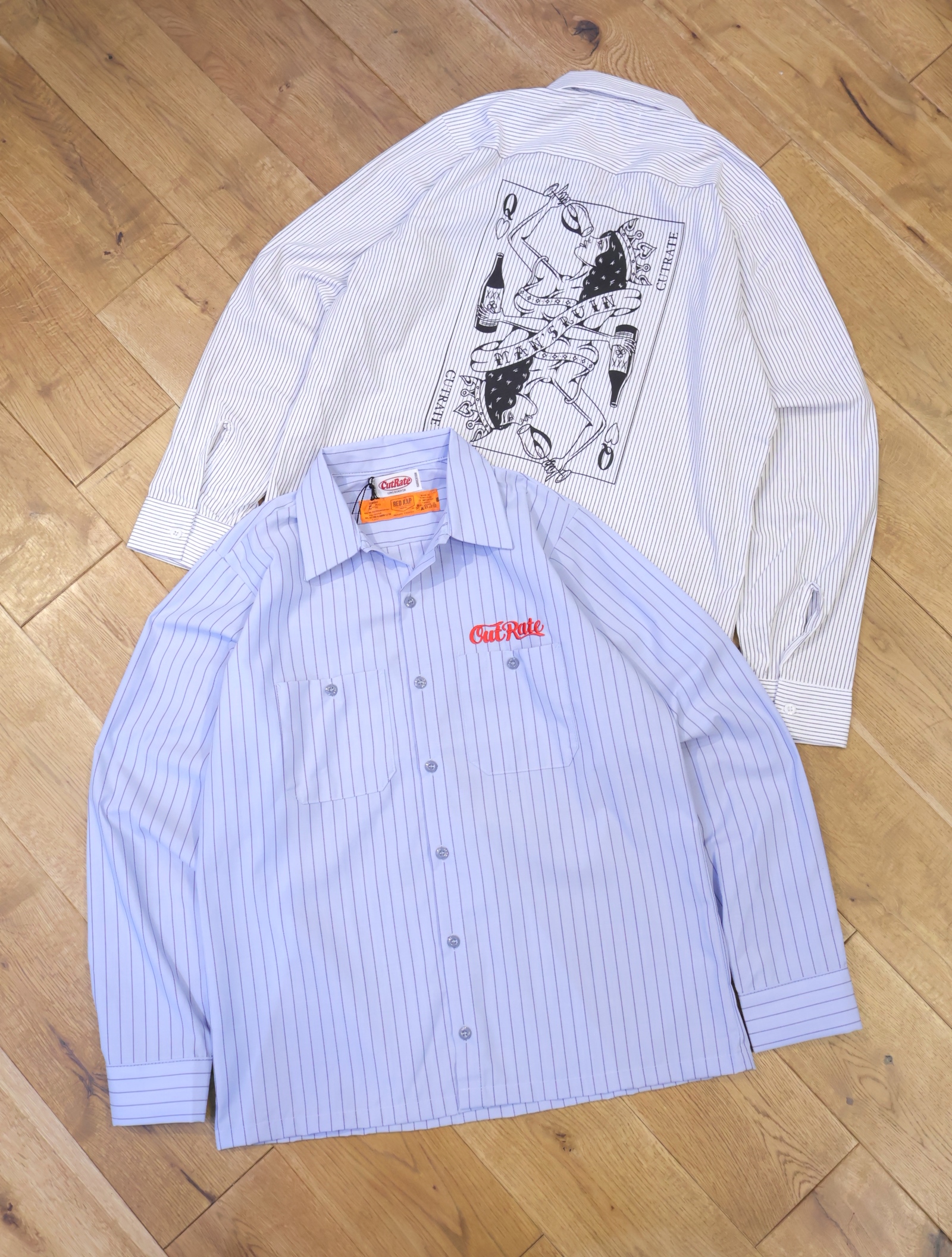 CUT RATE 　「QUEEN STRIPE WORK SHIRT」　ストライプワークシャツ