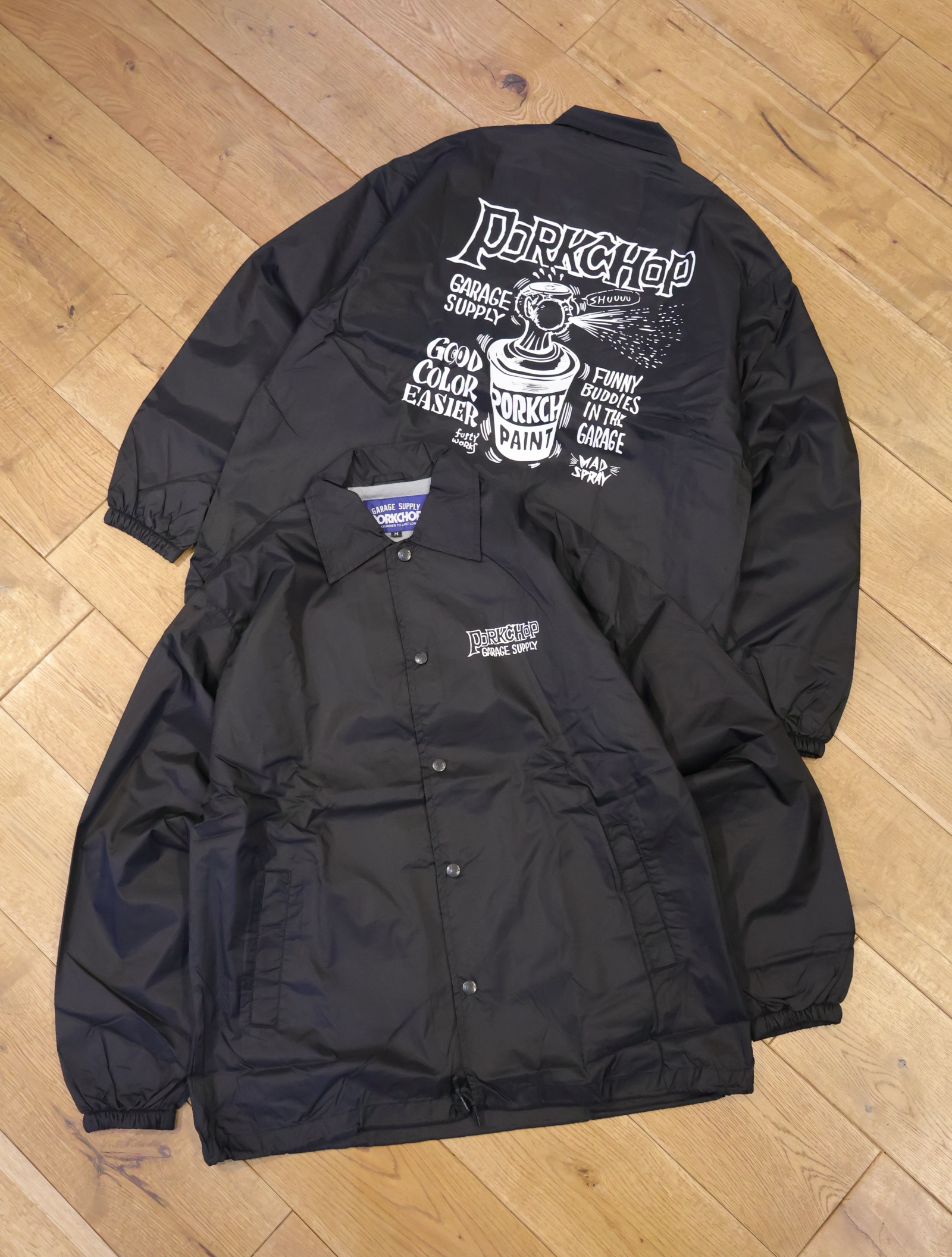 PORKCHOP GARAGE SUPPLY 　「MAD SPRAY COACH JKT」 ナイロンコーチジャケット