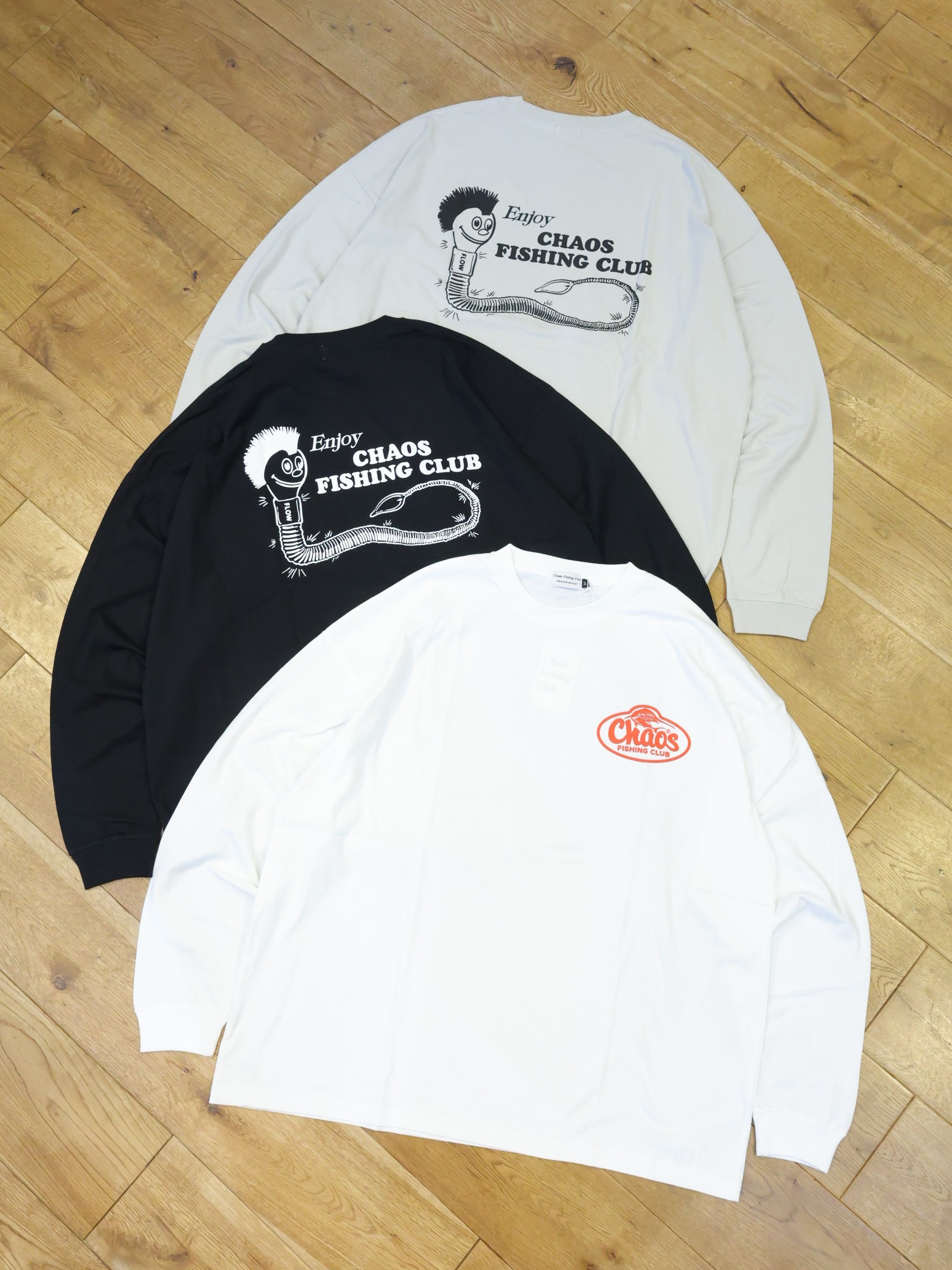 Chaos Fishing Club　「Wormkun T-Shirt L/S」　ワイドシルエット ロングスリーブ ティーシャツ