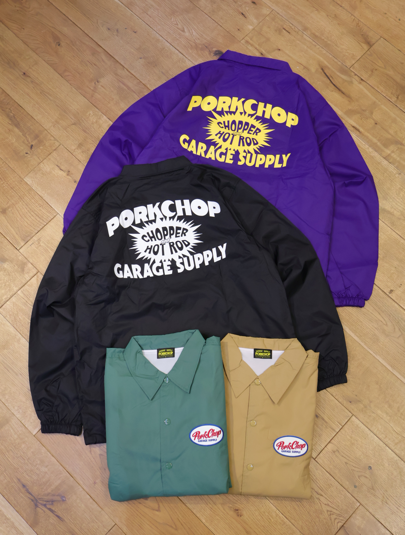 PORKCHOP GARAGE SUPPLY 　「BOMB COACH JKT」 ナイロンコーチジャケット