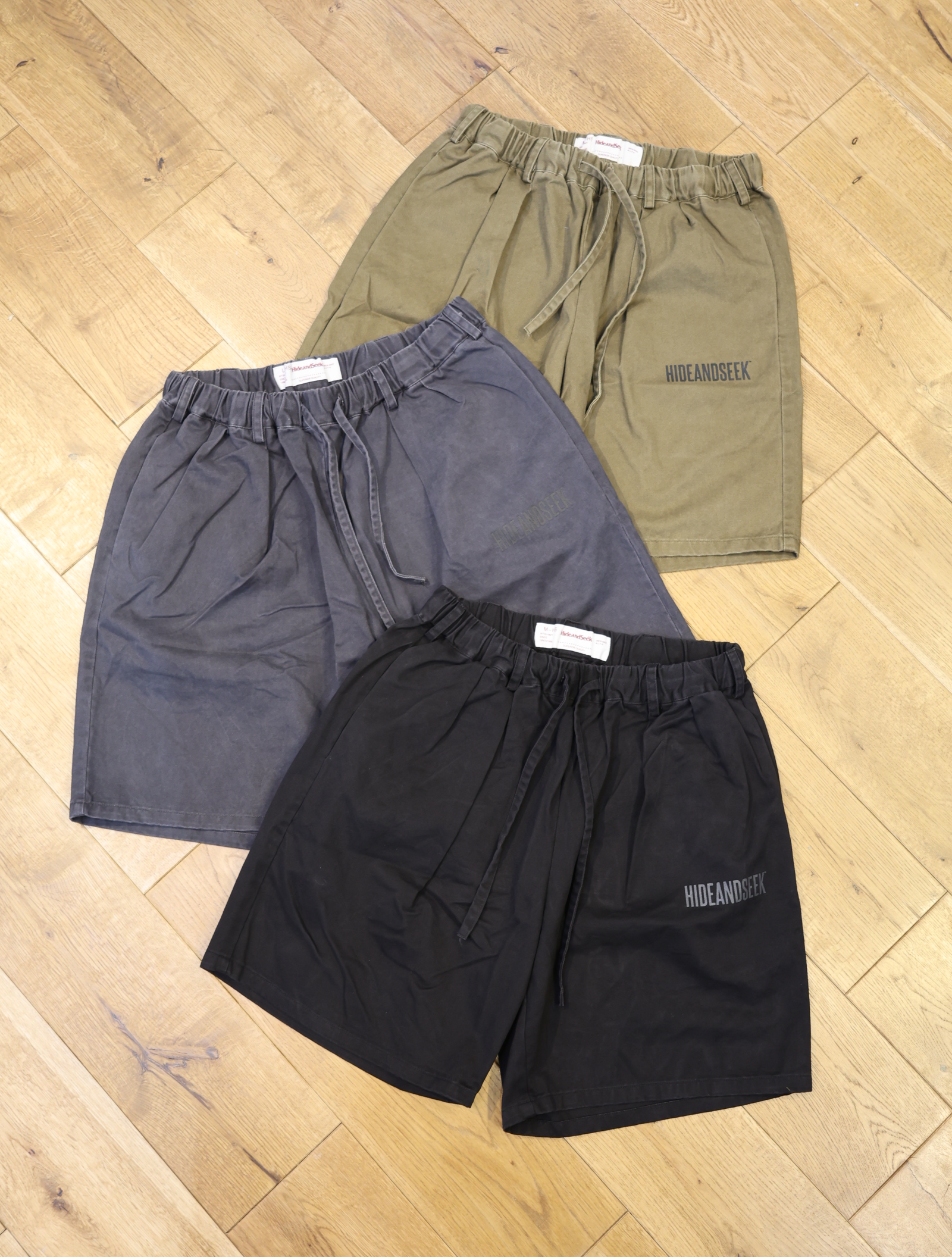 Hide and Seek　「Cotton Easy Short」　ガーメントダイ 2タックイージーショーツ