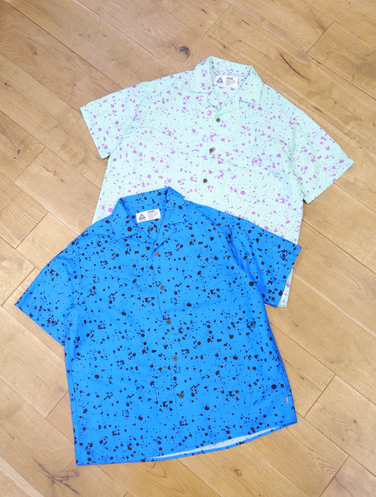 CHALLENGER 　「S/S SPLATTER SHIRT」　オープンカラーシャツ