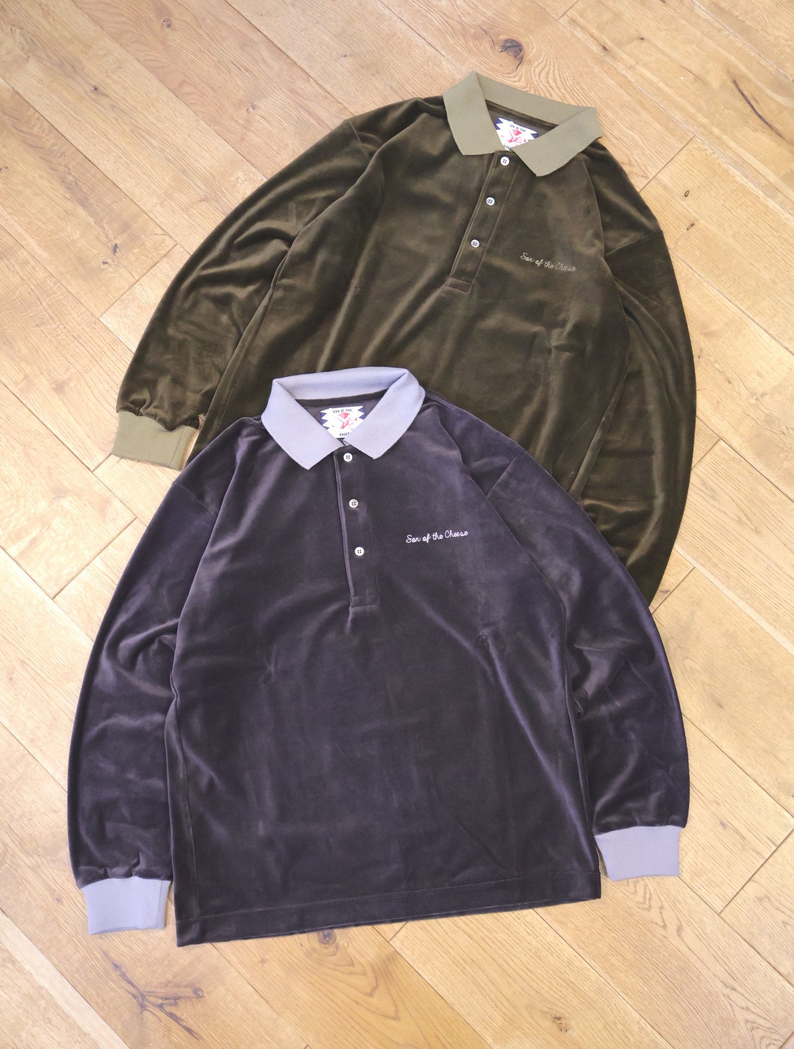 SON OF THE CHEESE 「VELOUR POLO」 ベロアポロシャツ