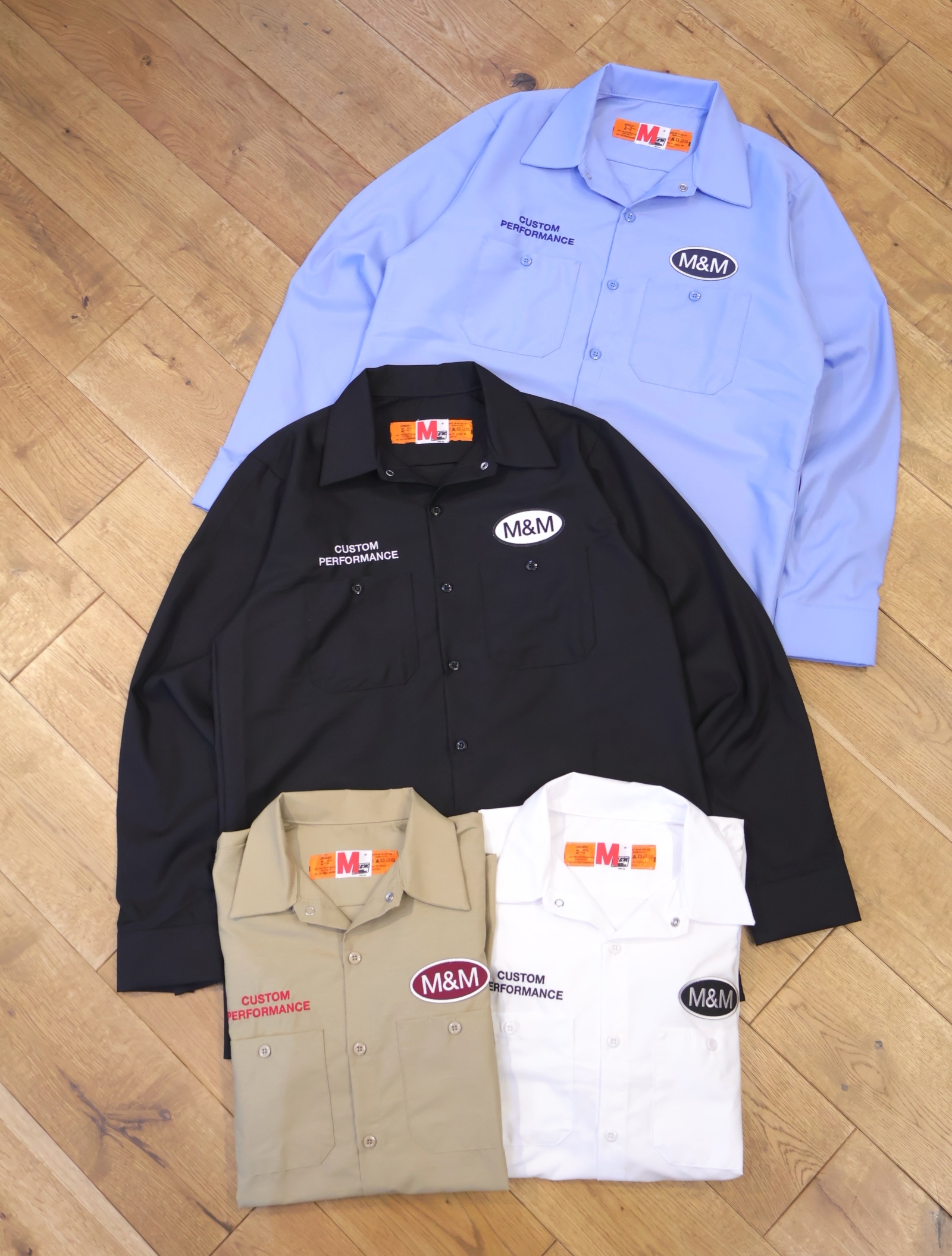 M&M CUSTOM PERFORMANCE  「Ellipse Frame Work Shirt」　T/Cポプリン ワークシャツ