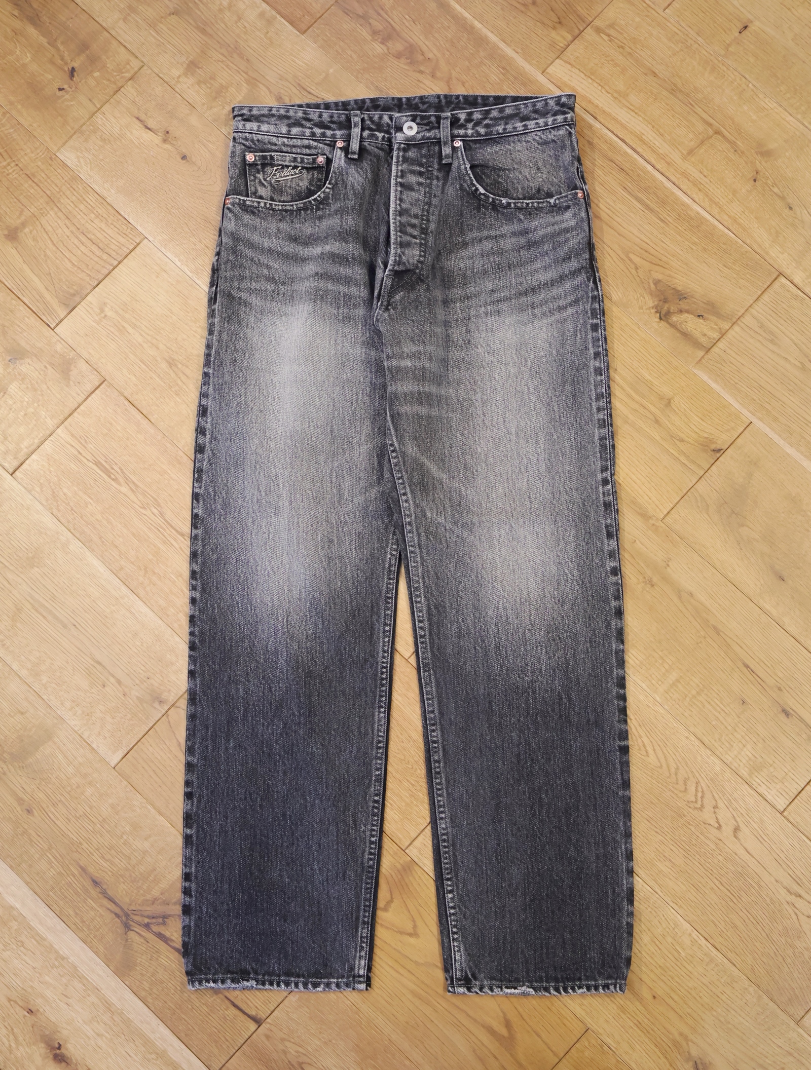 EVILACT 　「DENIM 02 CUSTOM＜BLACK＞」　USED加工 デニムパンツ