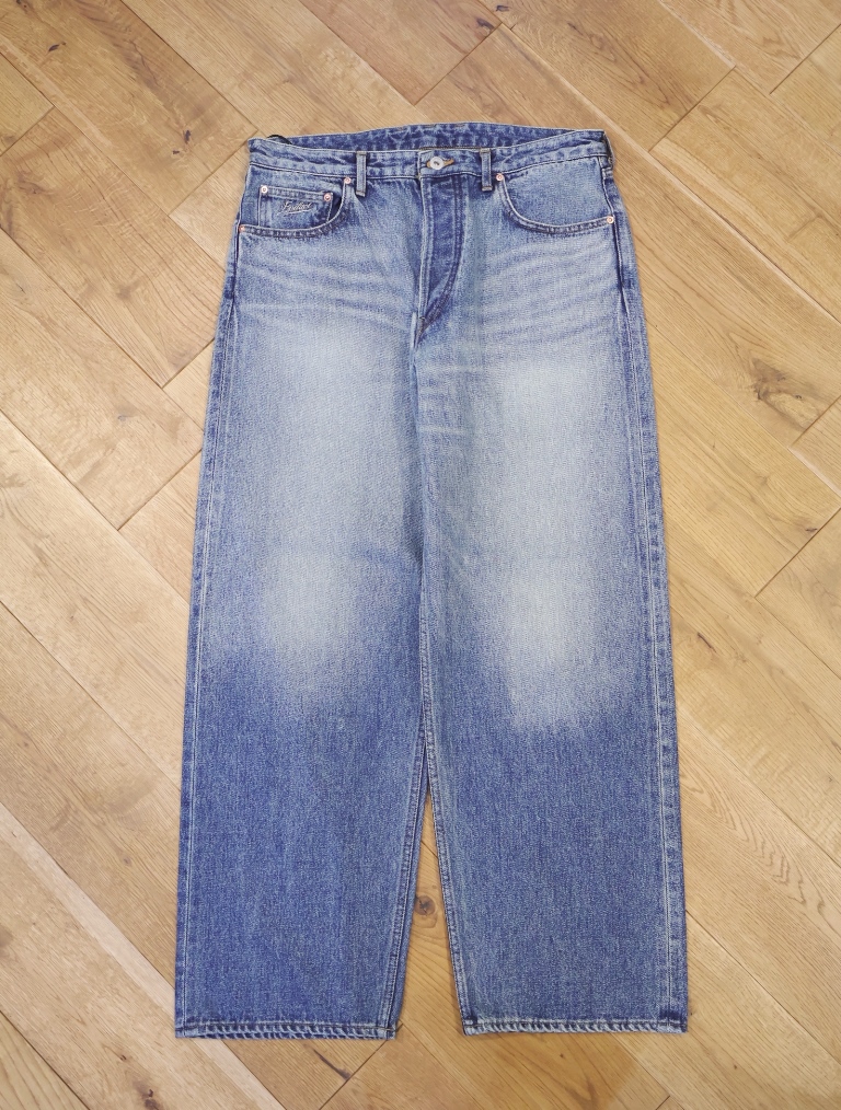 EVILACT 　　「DENIM 03 CUSTOM＜INDIGO＞」　USED加工ワイドデニムパンツ