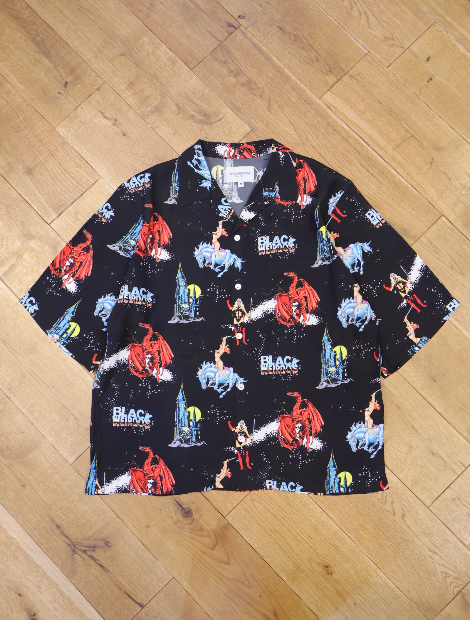 Black Weirdos 　「Heavy Metal Aloha Shirt 」　オープンカラー アロハシャツ