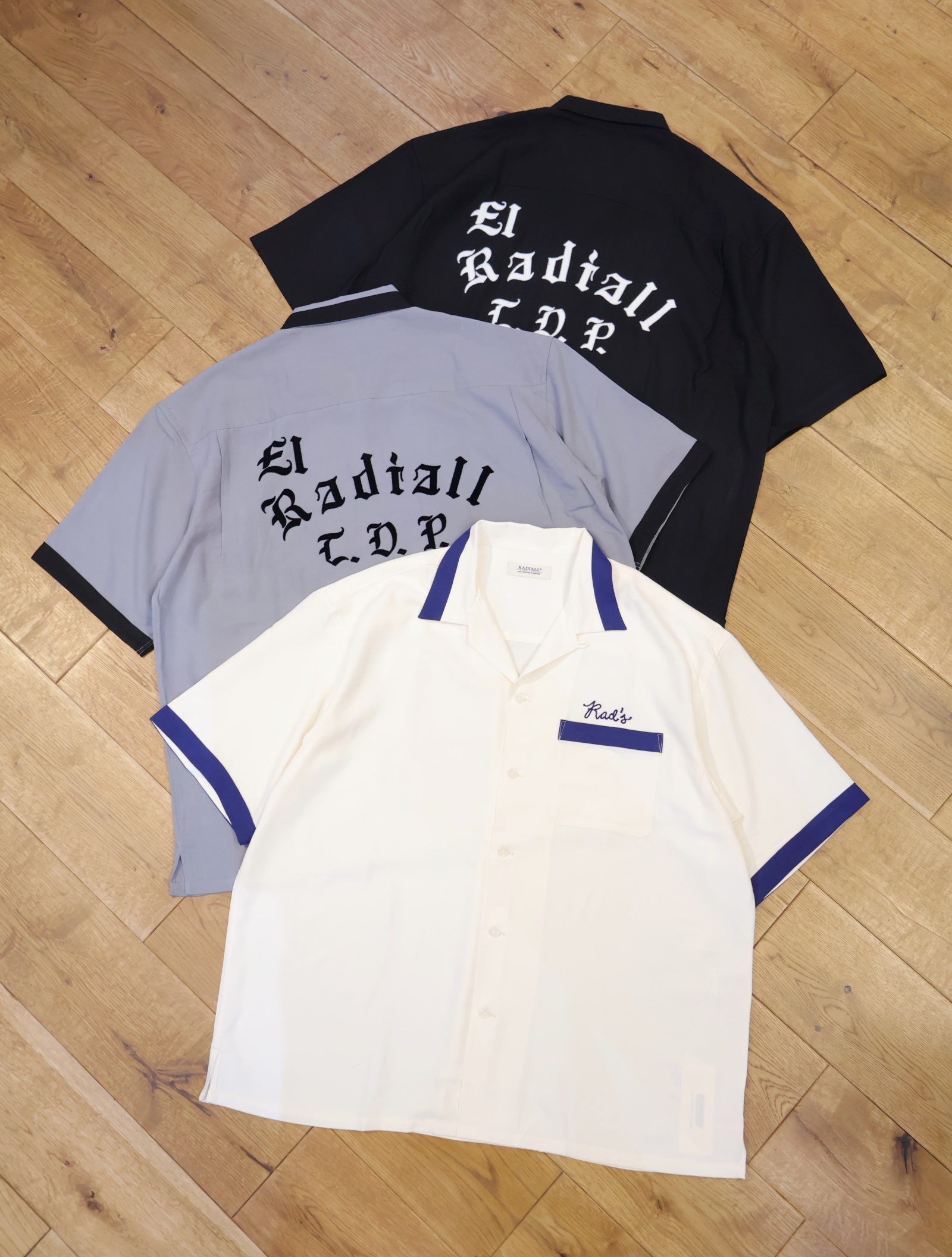 RADIALL　　「TRUE DEAL POT - OPEN COLLARED SHIRT S/S」　 レーヨン オープンカラーシャツ