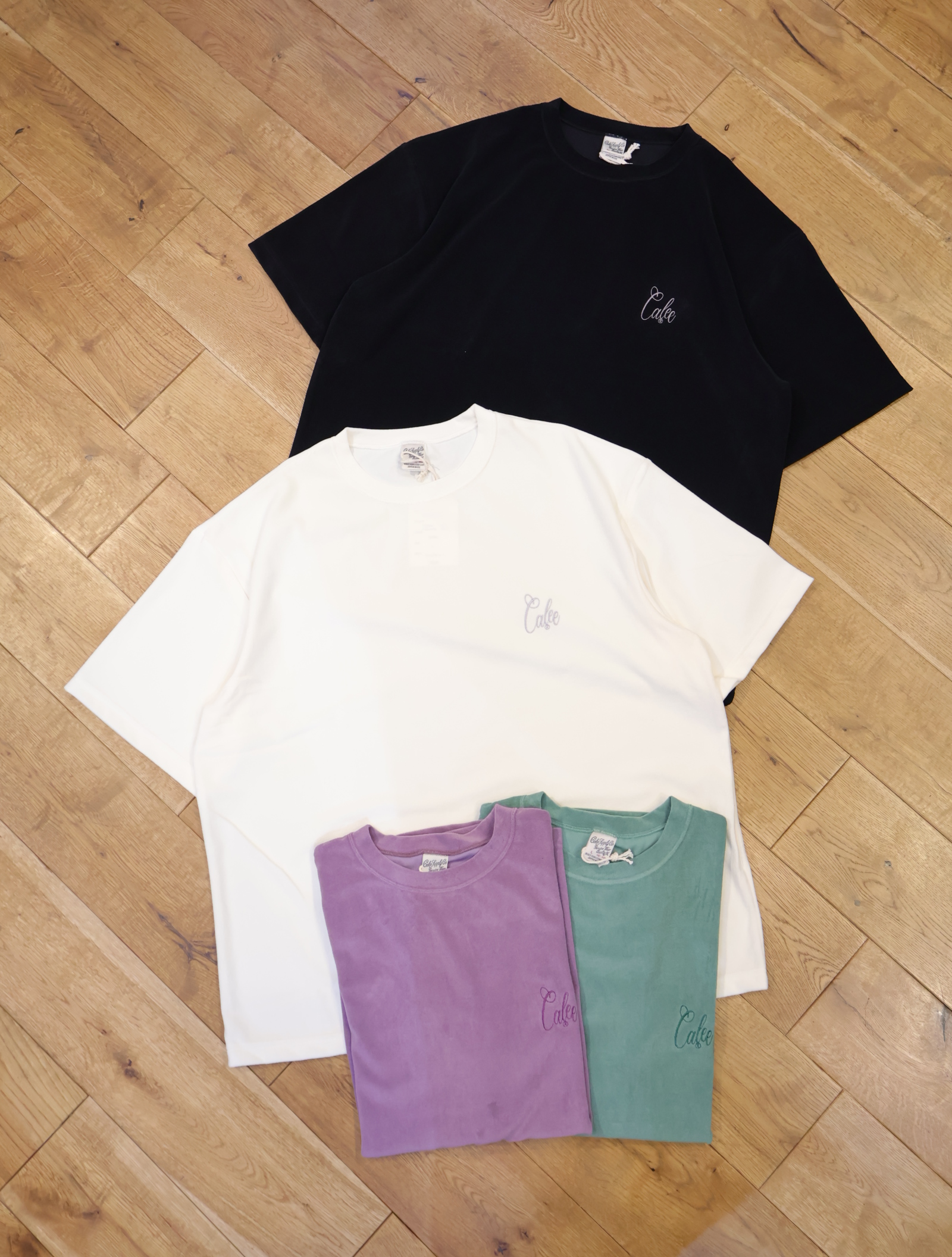 CALEE　　「HIGH GAUGE PILE DROP SHOULDER CS」　　ドロップショルダーパイルカットソー
