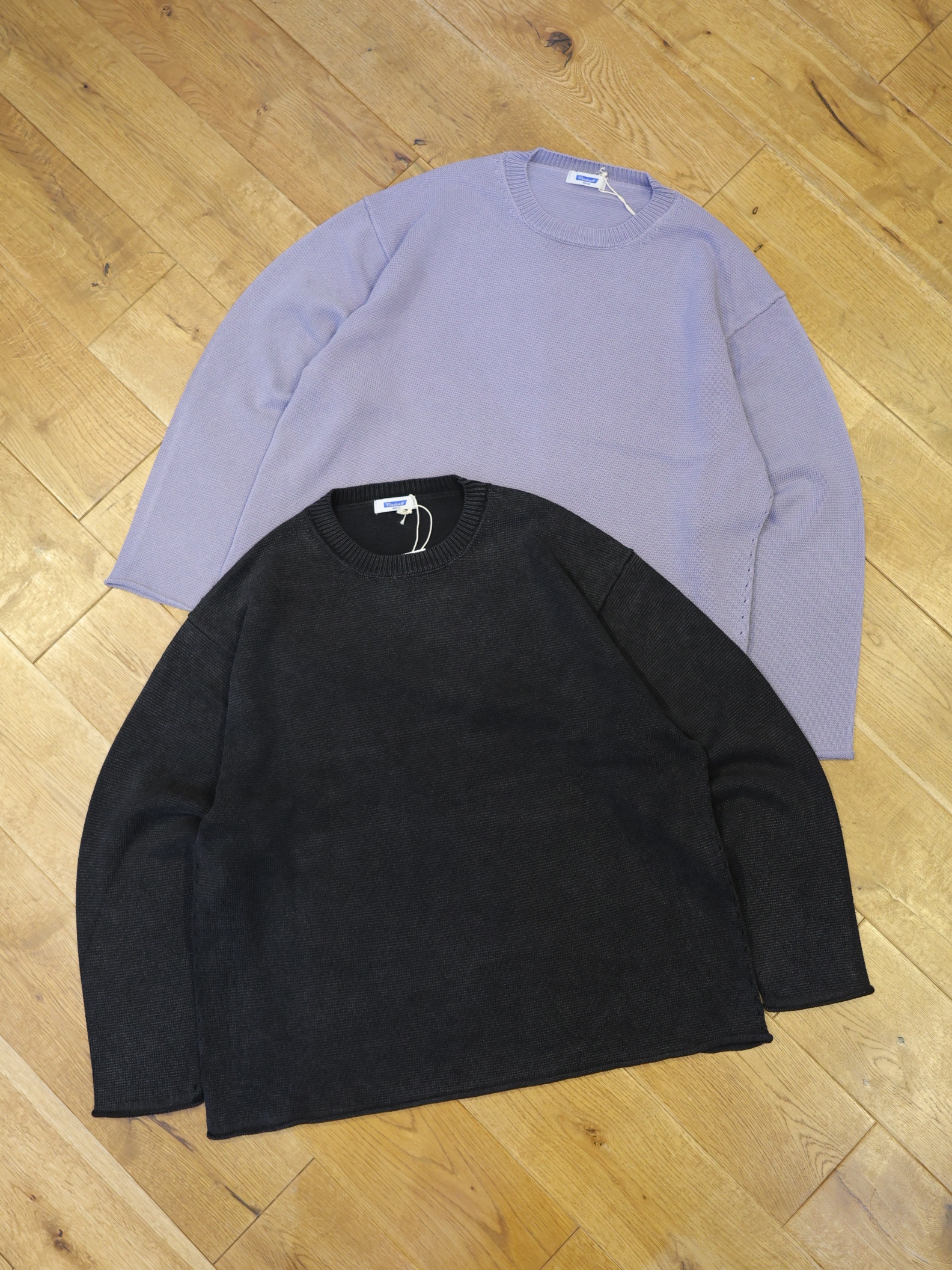 RADIALL　　「LUDWIG - CREW NECK SWEATER L/S」　 フェード加工 コットンニットセーター