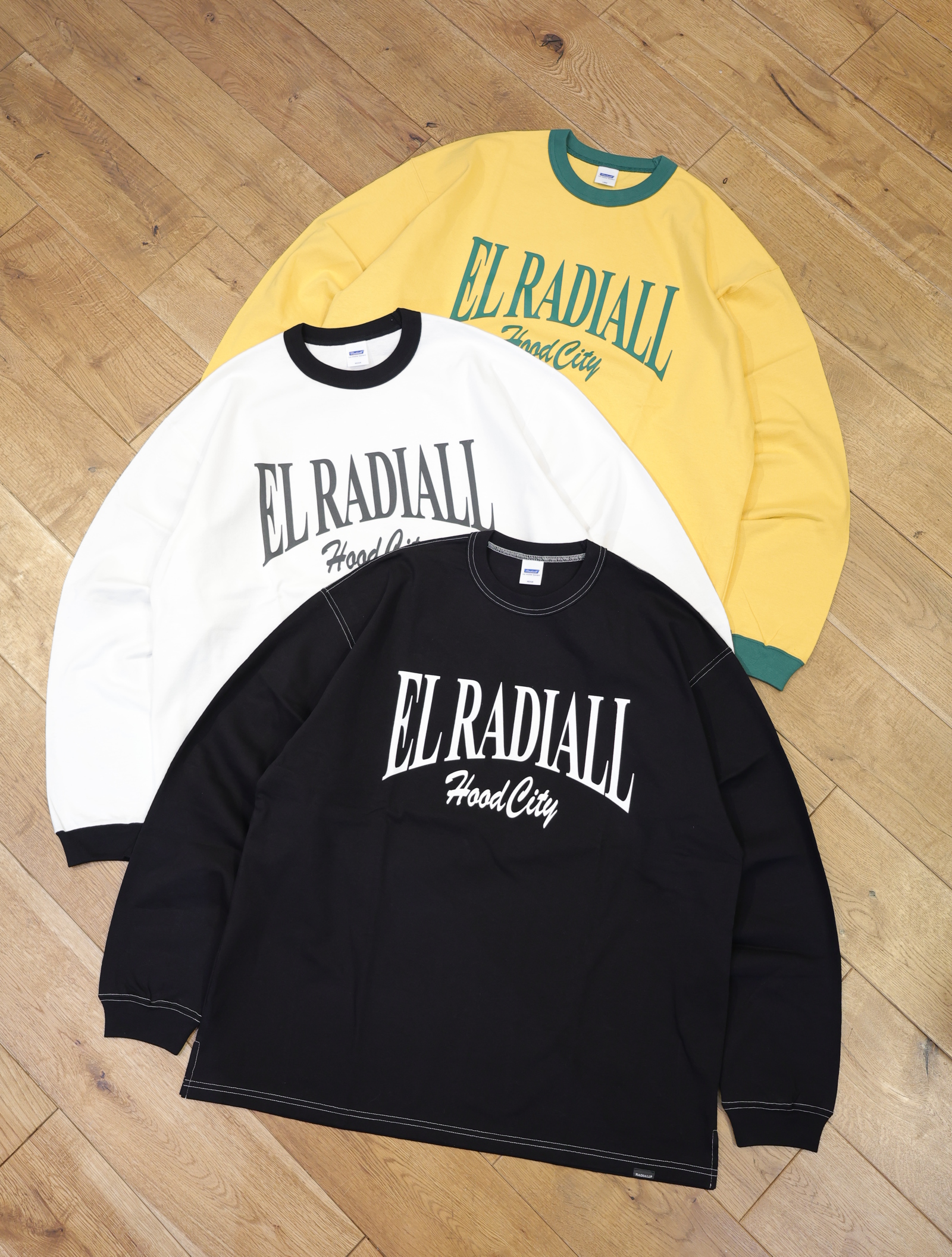 RADIALL 　「COLLEGE - CREW NECK T-SHIRT L/S」　プリントロングスリーブティーシャツ