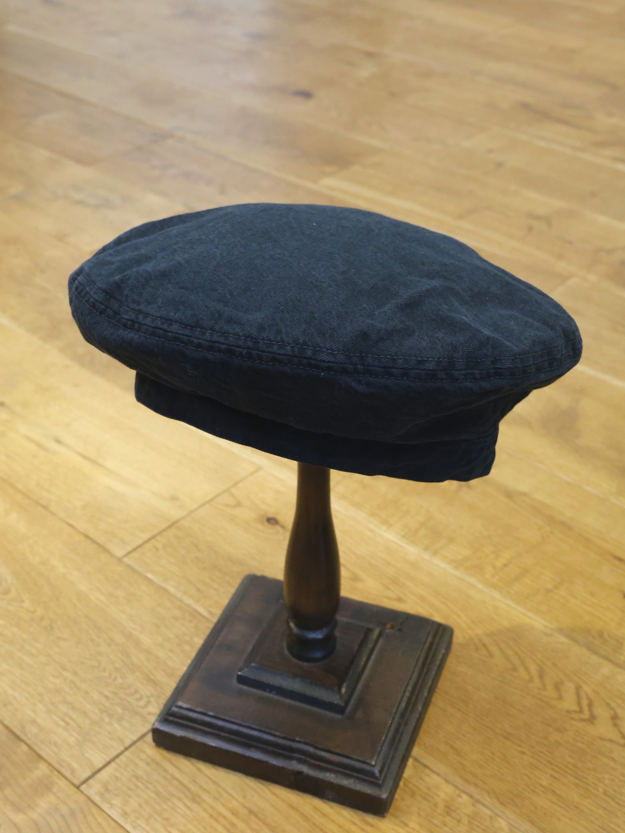 MASSES　　「BERET DENIM BLACK TWILL」　ウォッシュ加工 ベレー帽