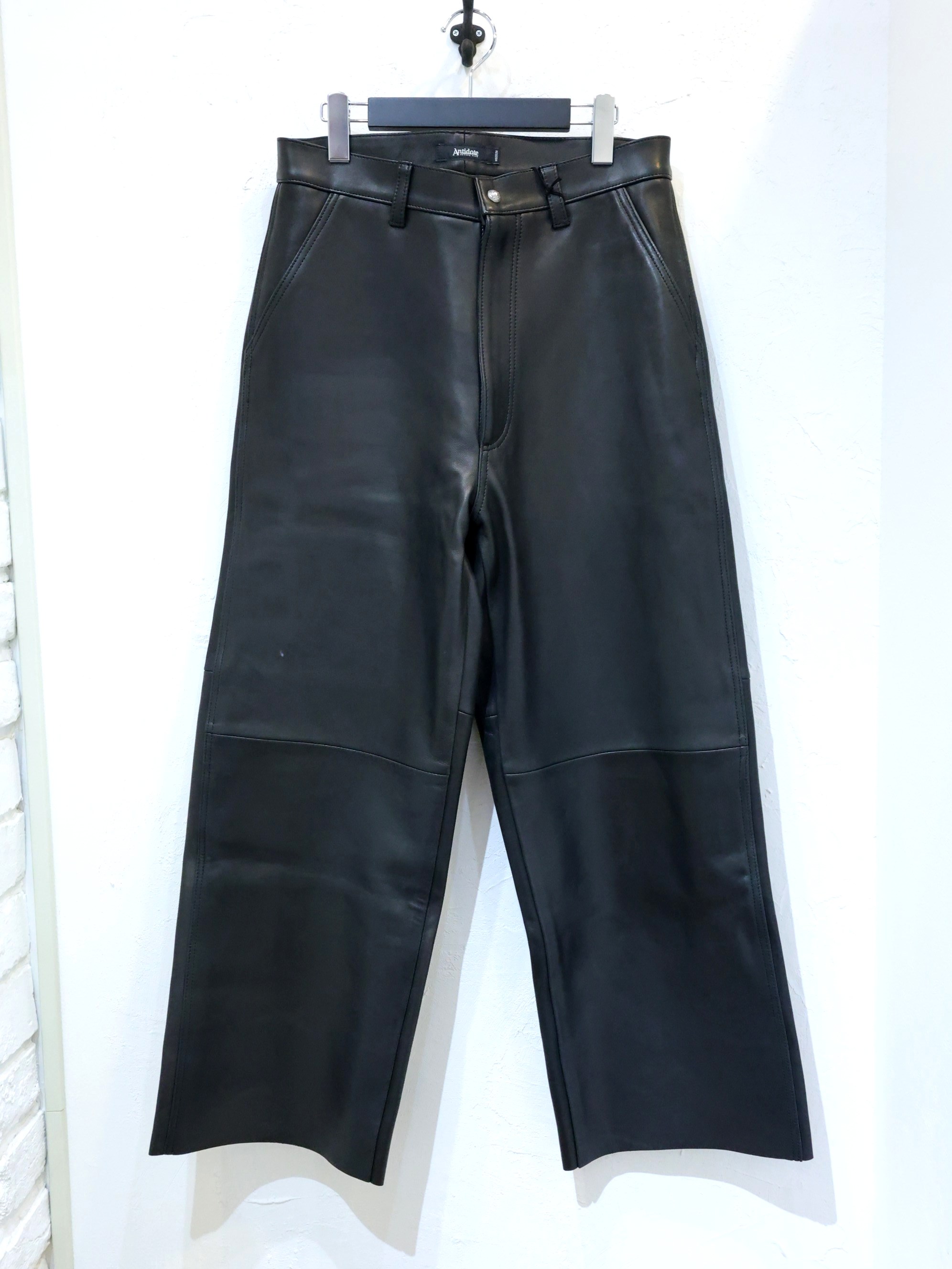 ANTIDOTE BUYERS CLUB　「Sheep Leather Wide Leg Pants」　ワイドストレート シープレザーパンツ
